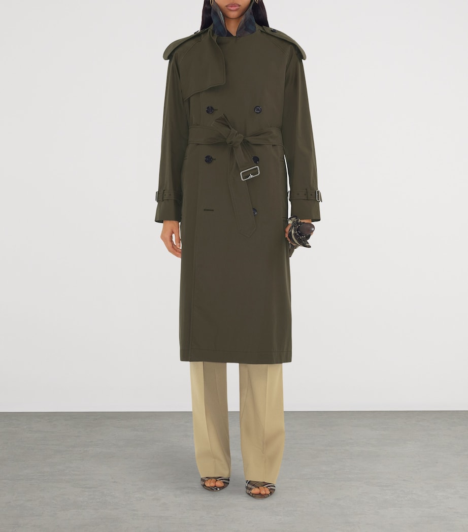 Cotton Long Castleford Trench Coat OTTER Image 2