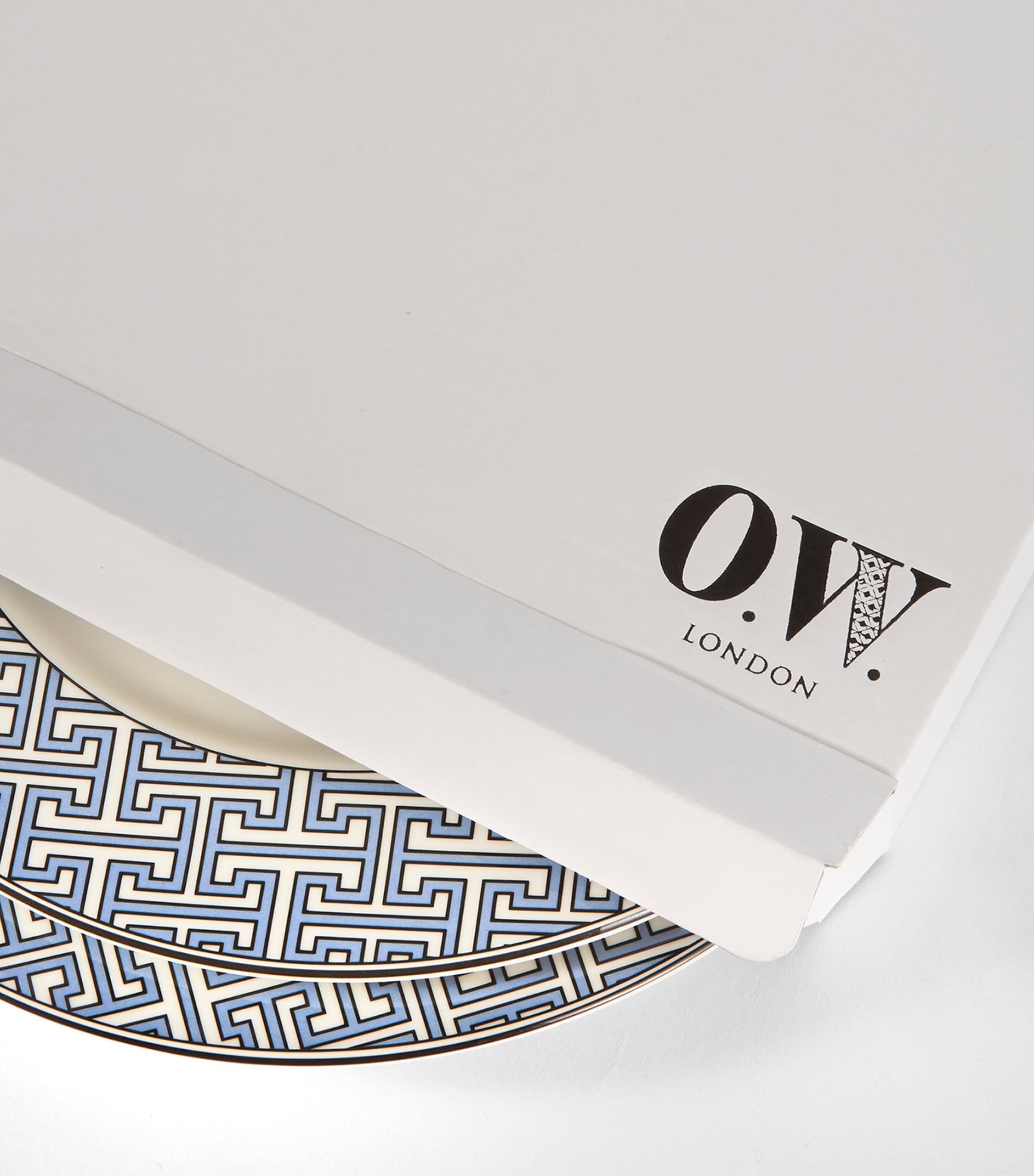 Set of 2 Maze Dinner Plates (26cm) BLUE Image 4