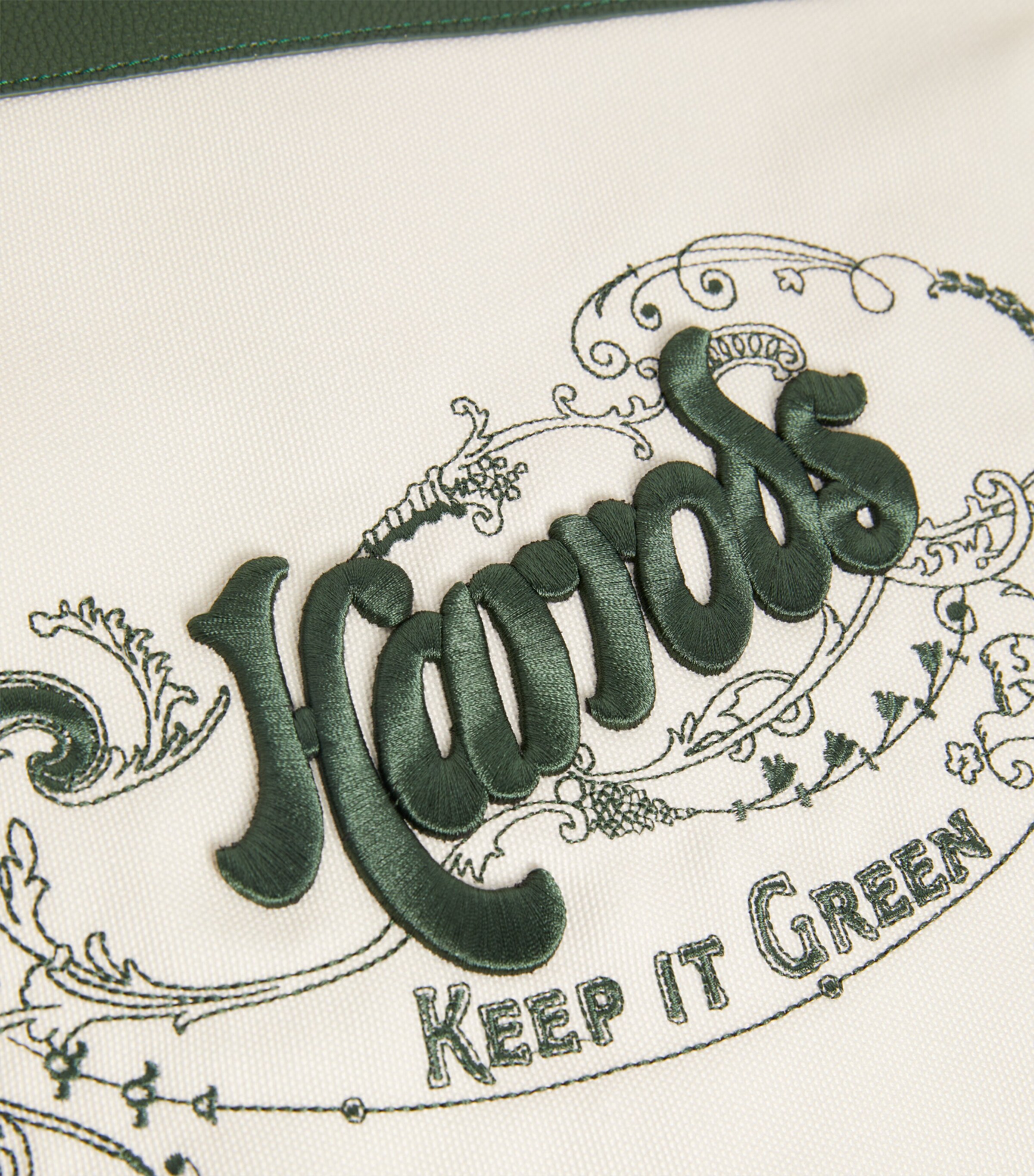 Harrods Embroidered Logo Tote Bag Image 8
