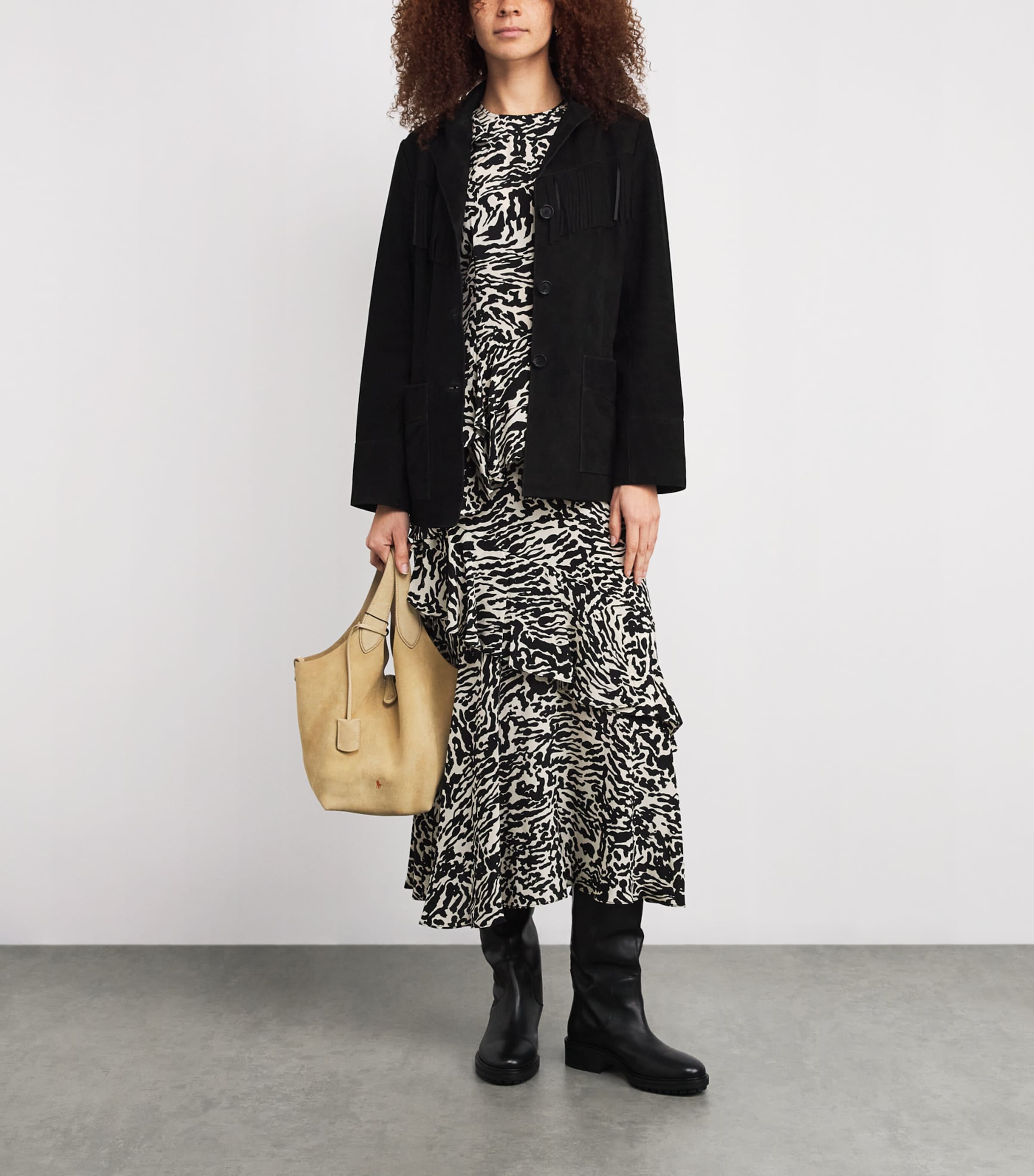 Suede Teagan Jacket BLACK Image 2