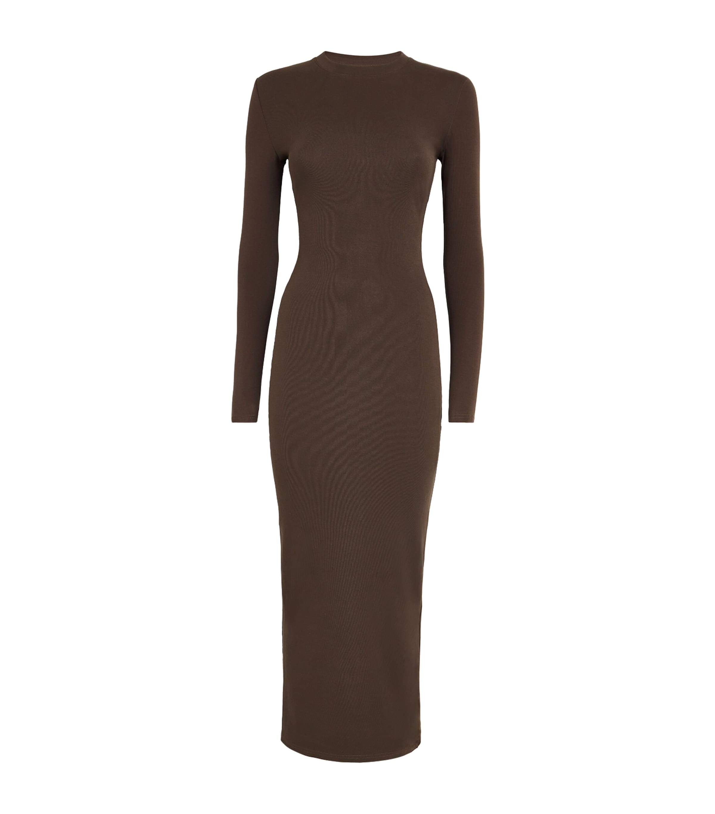 Aexae Cotton Maxi Dress In Brown