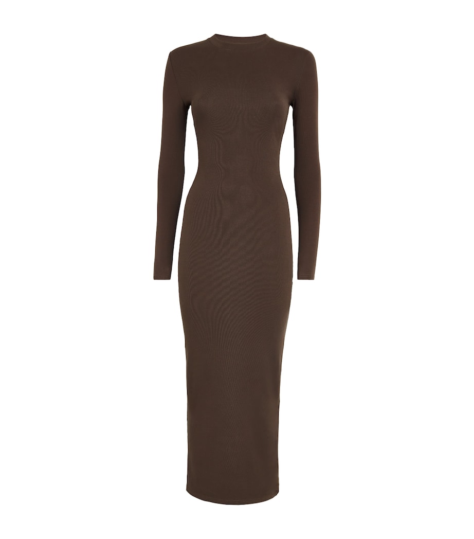 AEXAE Womens Cotton Maxi Dress Brown Image 1