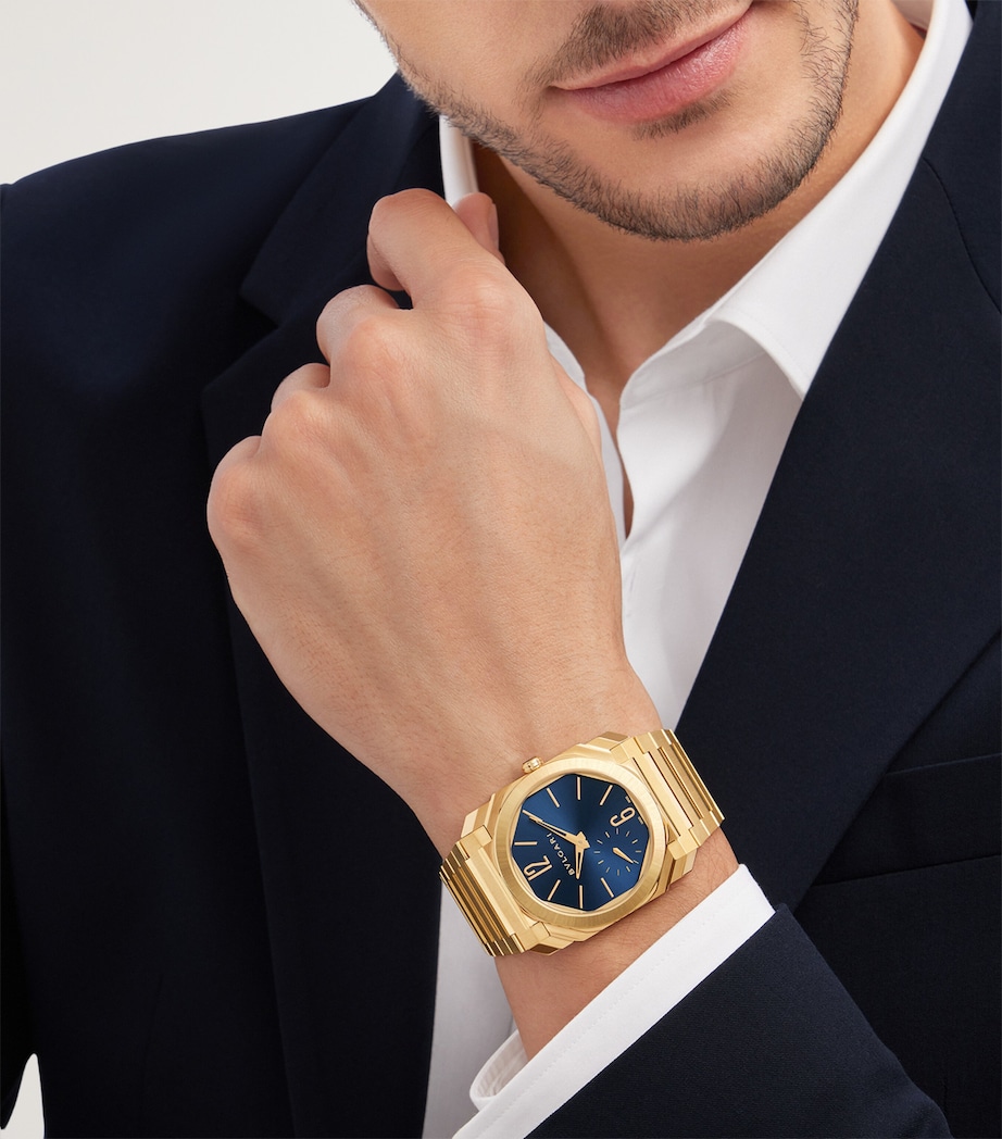 Yellow Gold Octo Finissimo Watch 40mm BLUE Image 5