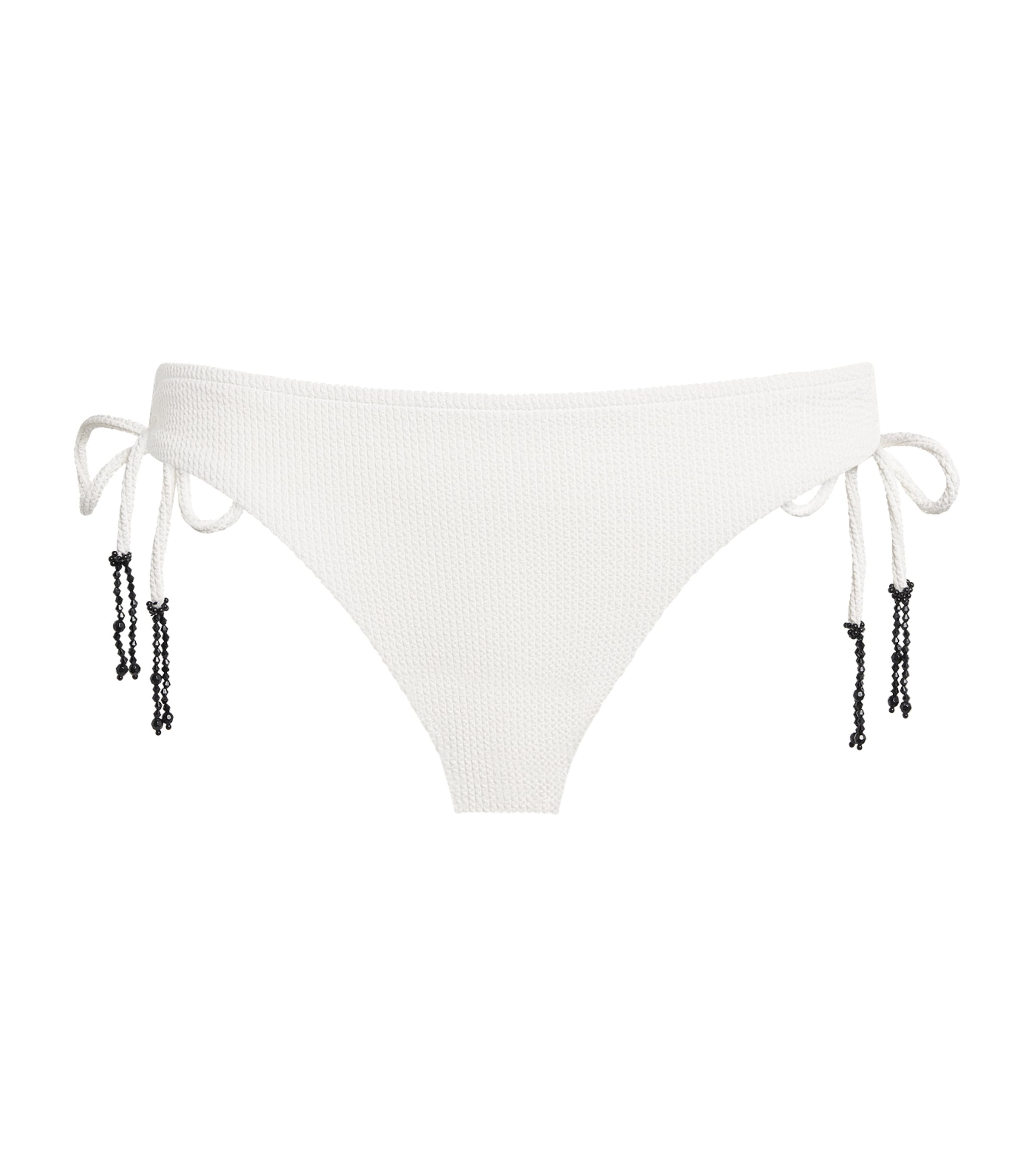 Patbo Grace Knit Bikini Bottoms In White