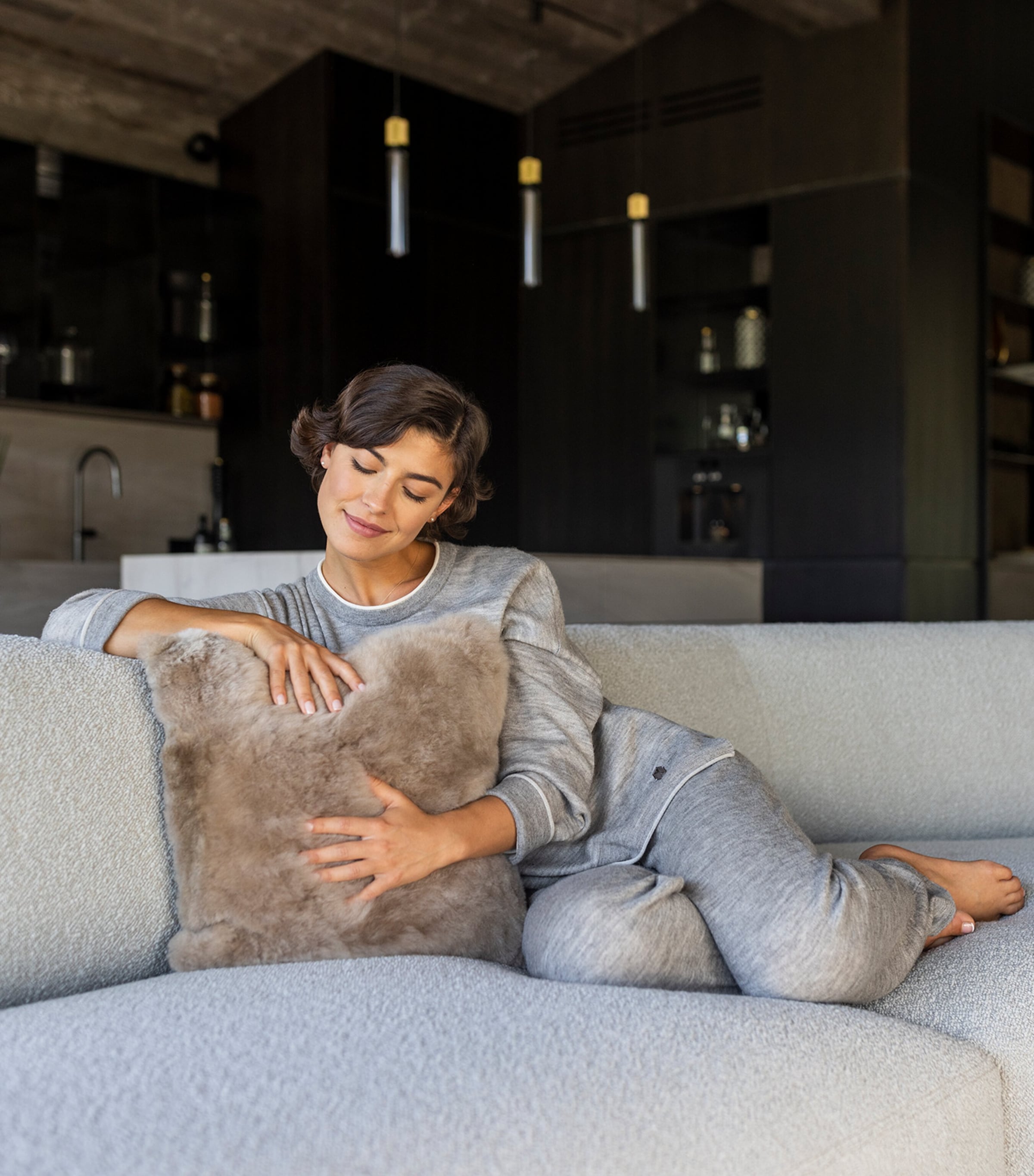 Weich Nube Cushion (50cm x 50cm) Taupe Image 3