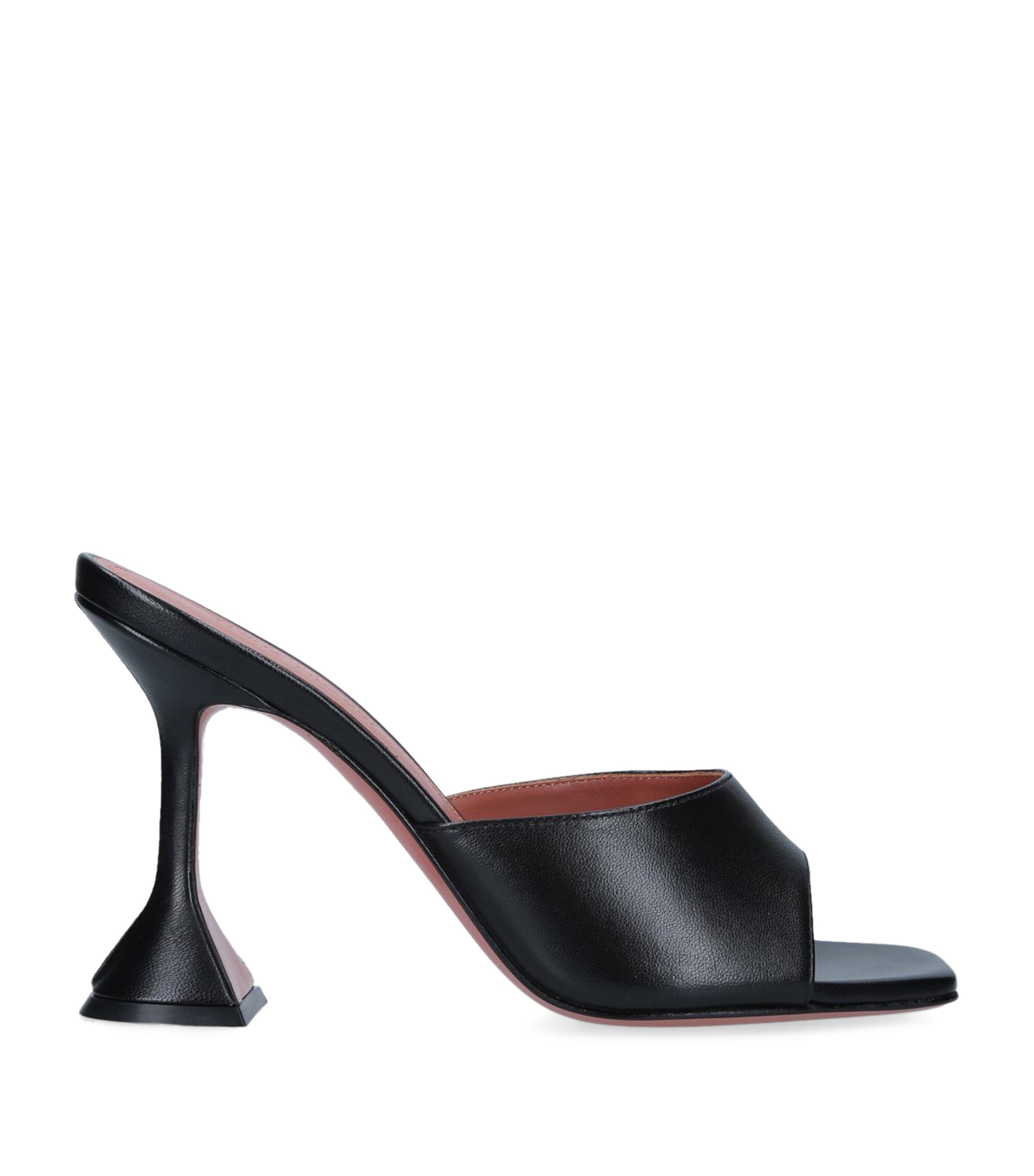 Amina Muaddi Leather Lupita Mules 95 Black Image 6