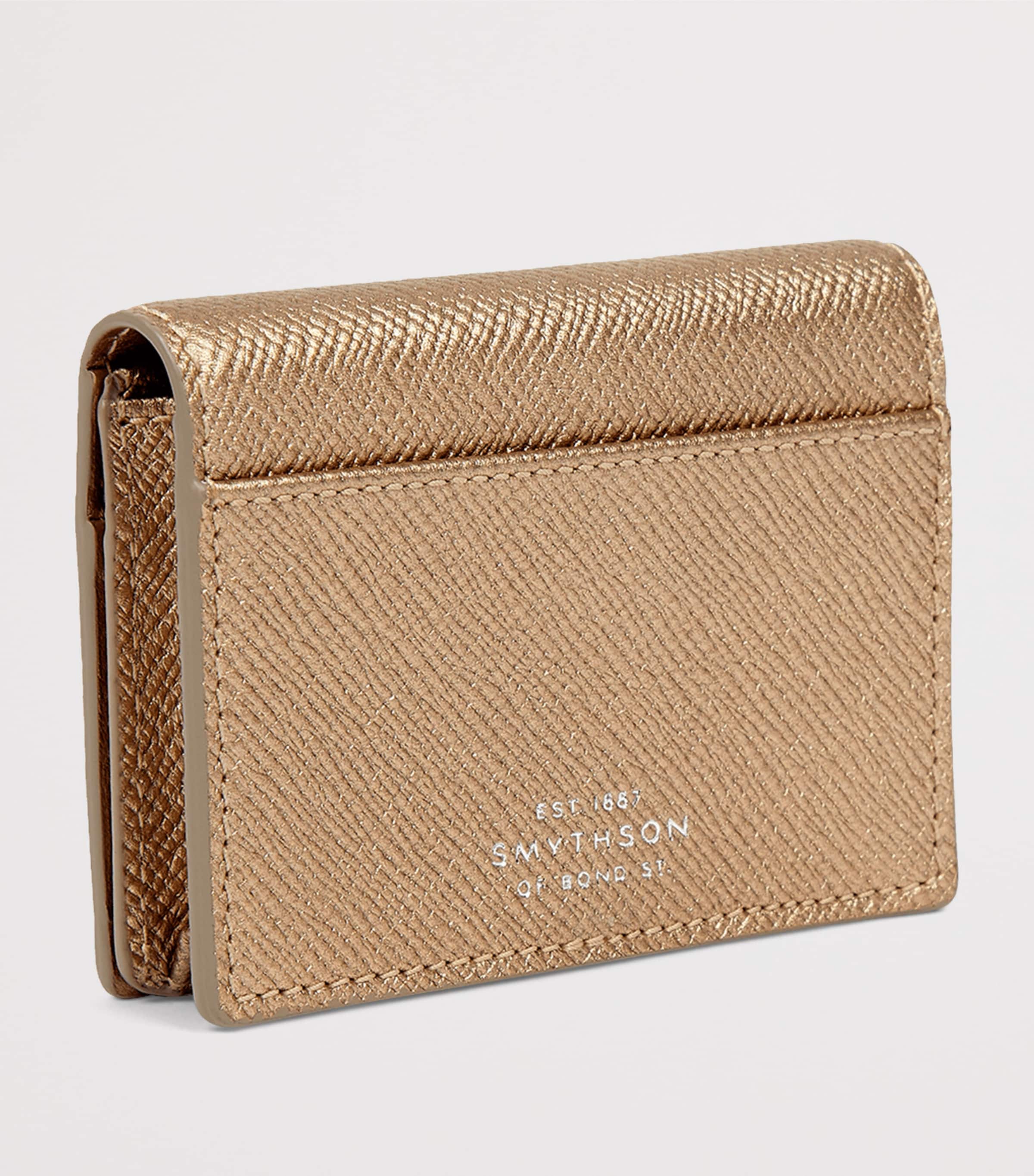 Panama Leather Folded Card Holder BRONZE Image 3