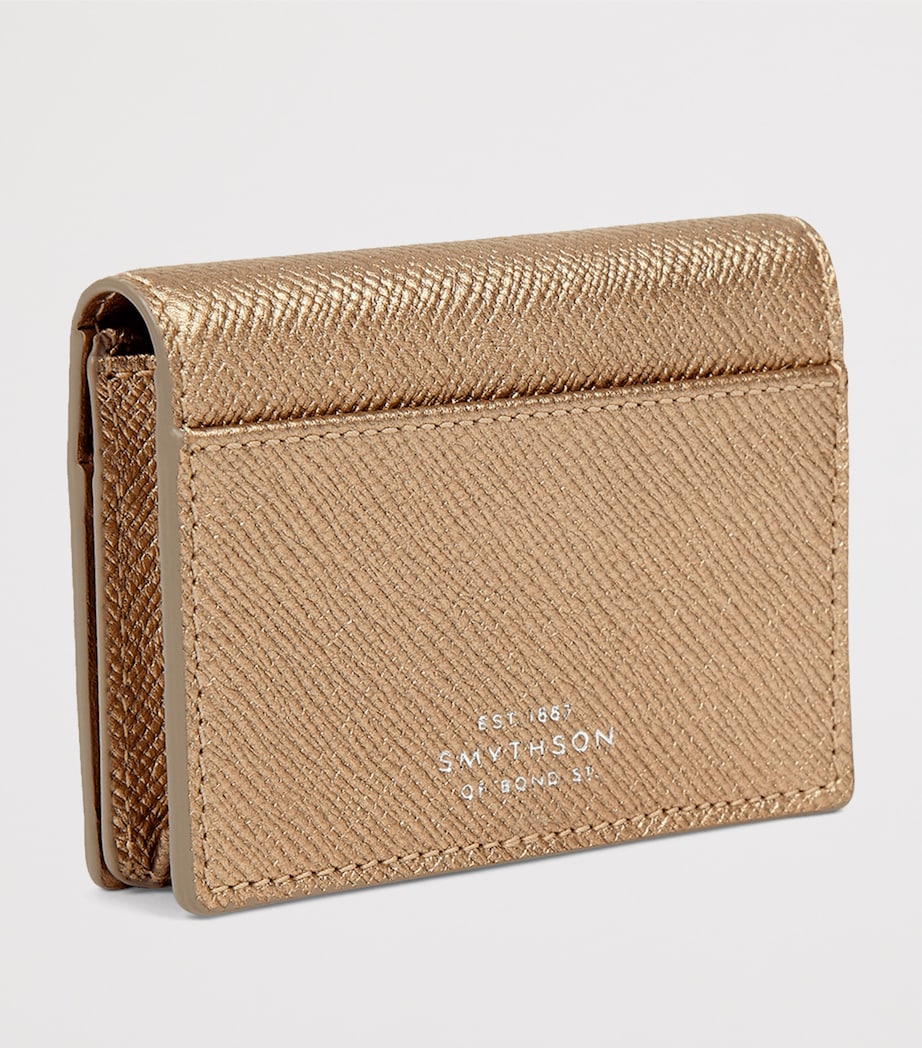 Panama Leather Folded Card Holder BRONZE Image 3