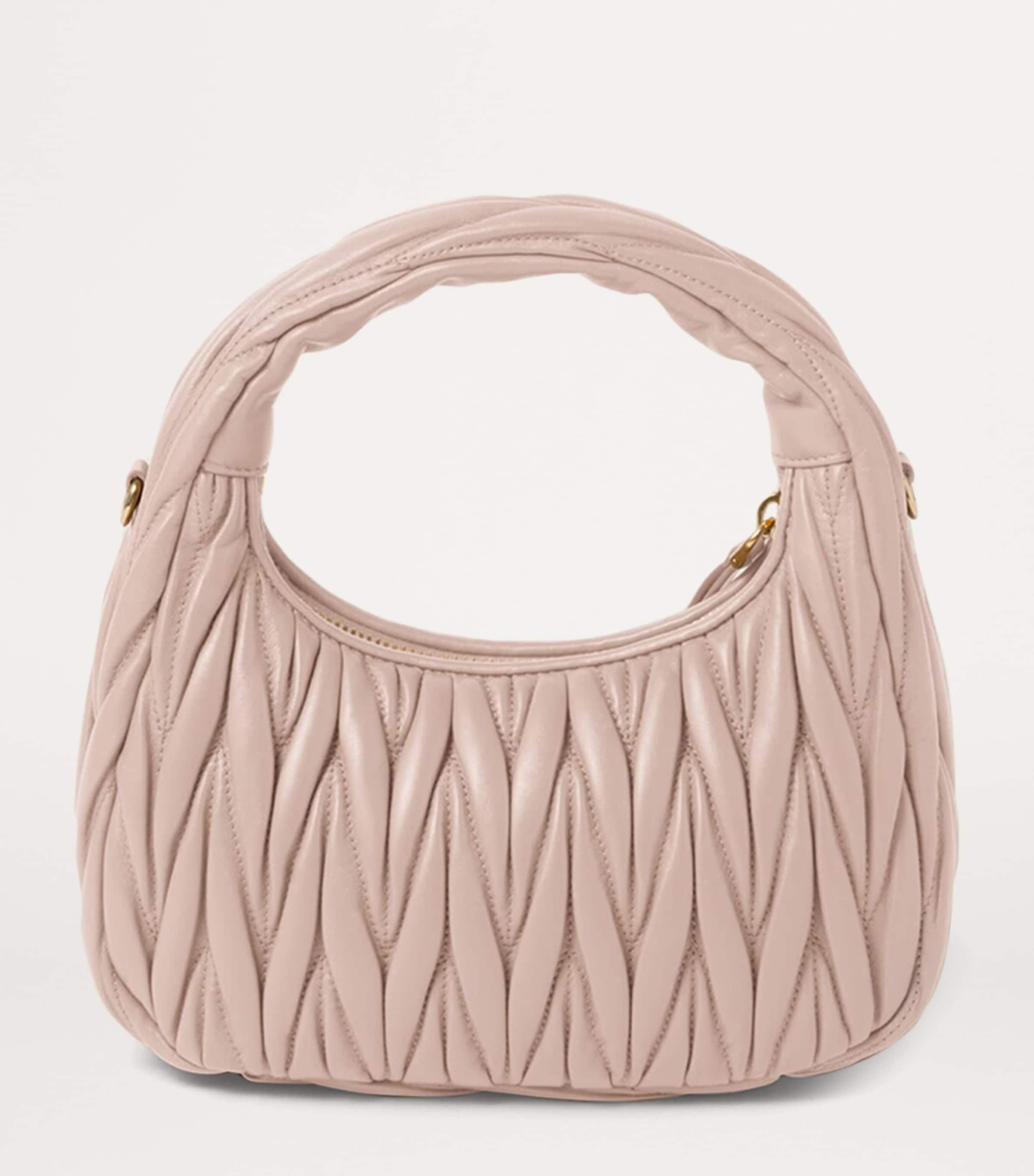 【希少‼️】archive miumiu matelasse hand bag Miu Miu Matelassé Quilted 2-Way Tote Bag in Pink Lambskin