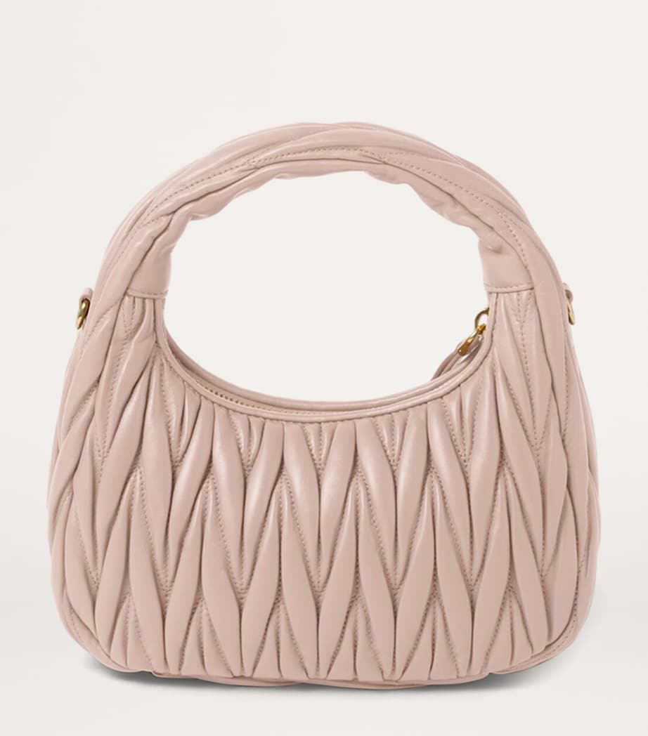 Small Matelassé Leather Wander Top-Handle Bag F0236 Image 3