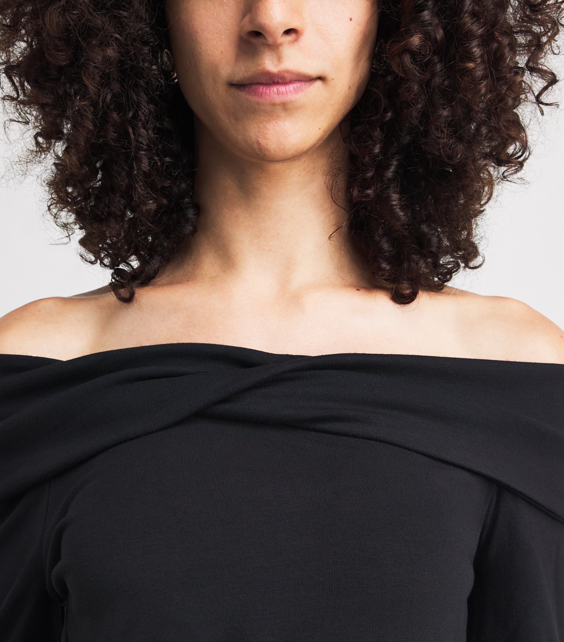 PAIGE Womens Off-The-Shoulder Aaliyah Top Black Image 3