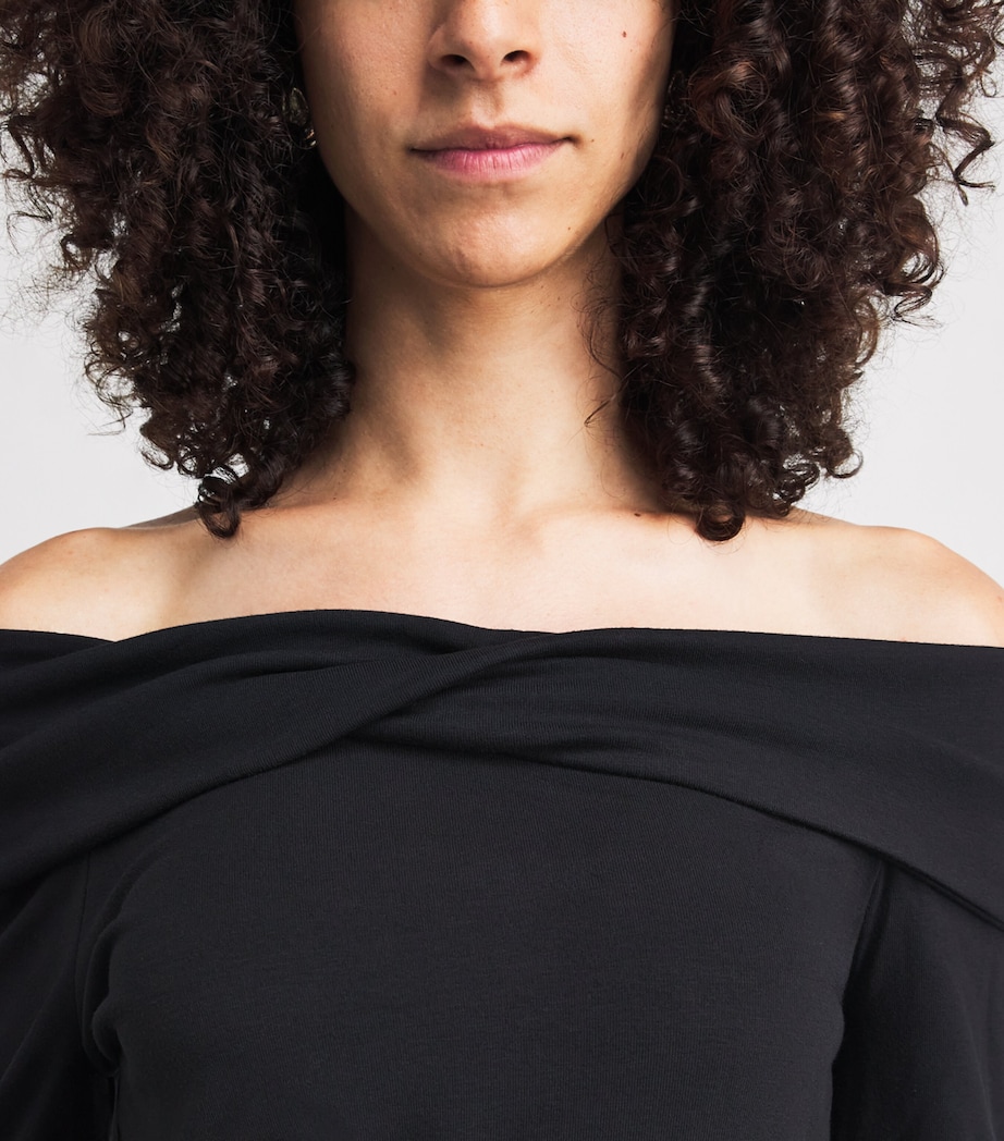 PAIGE Womens Off-The-Shoulder Aaliyah Top Black Image 3