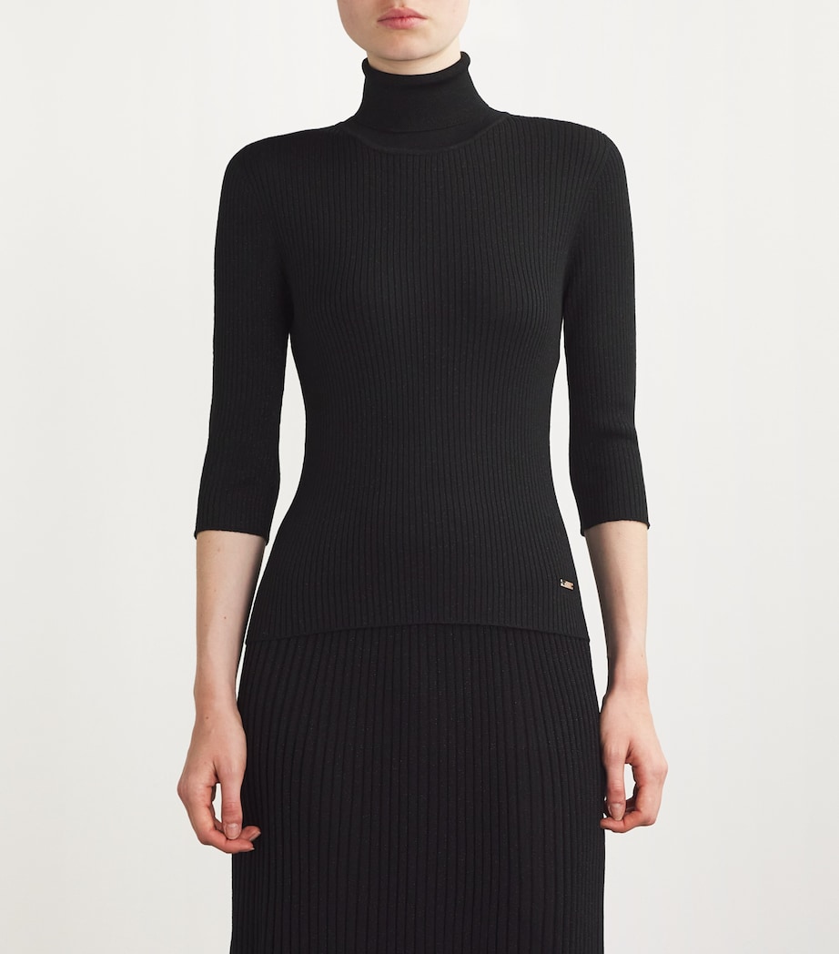 Wool-Blend Rollneck Sweater BLACK/BLACK Image 3