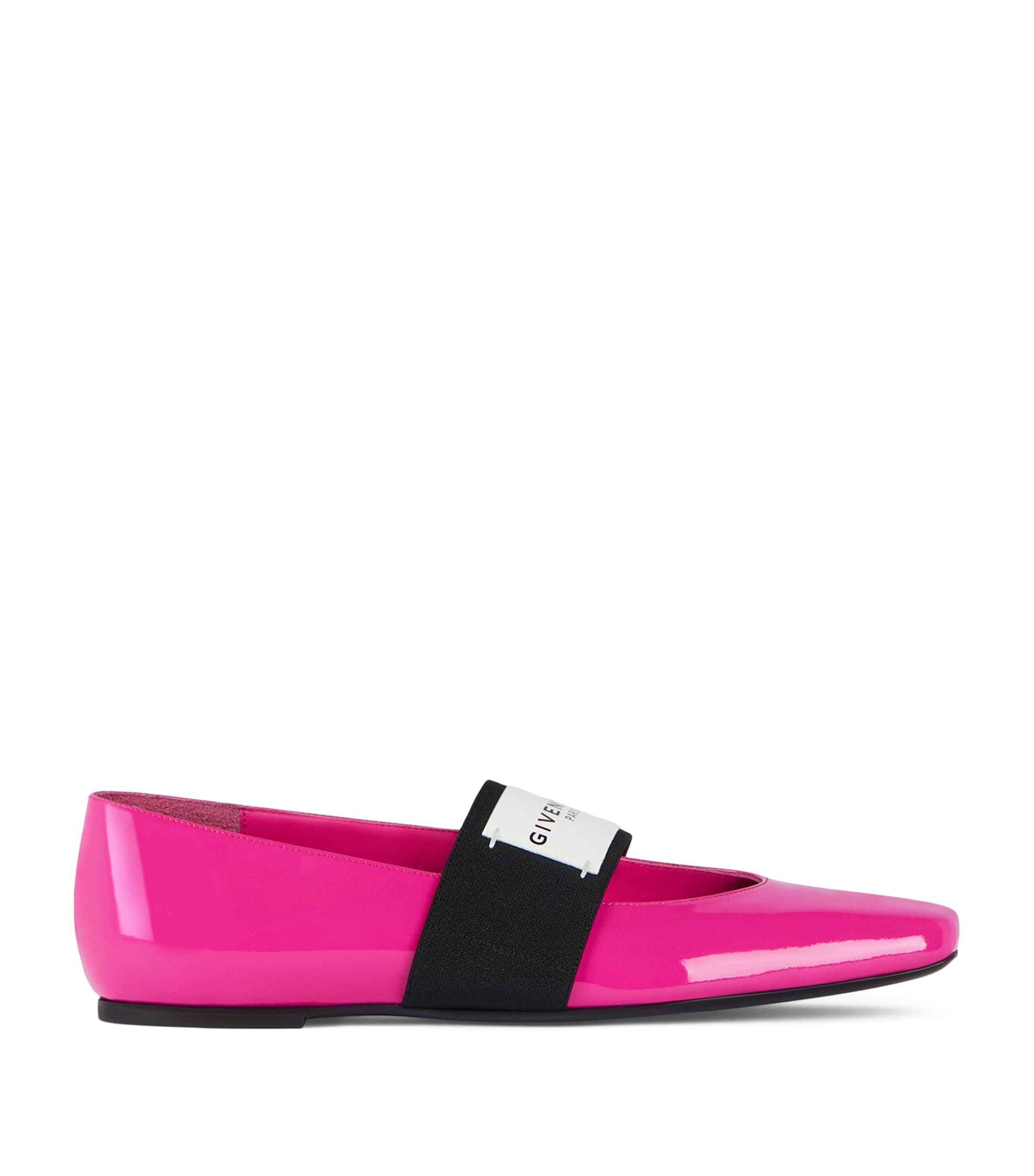 Patent Leather Square-Toe Ballet Flats FUCHSIA Image 1