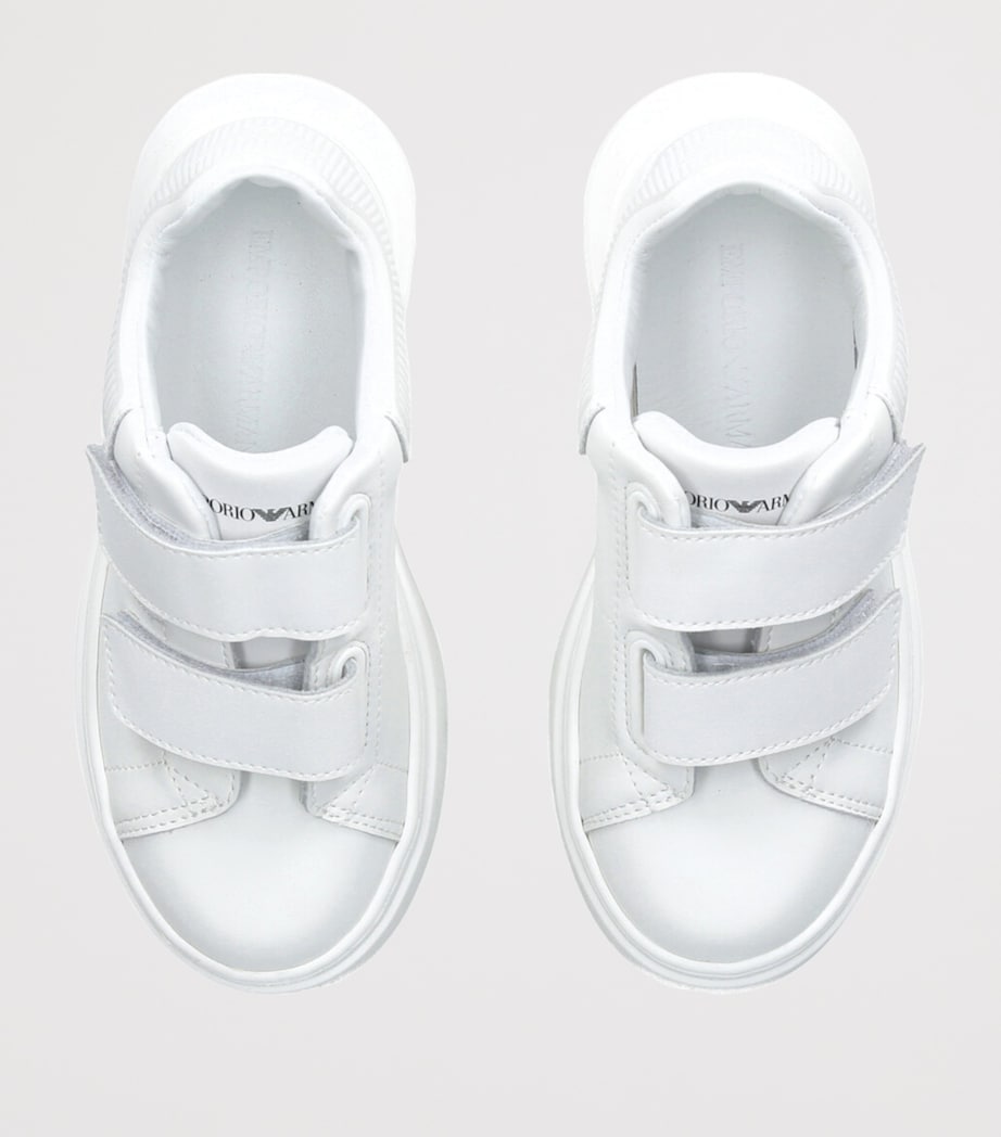 Leather Velcro Sneakers WHITE Image 4