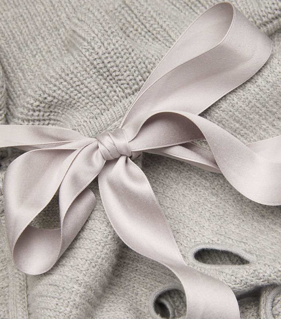 Cotton-Blend Cut-Out Francia Sweater GREY MELANGE Image 5