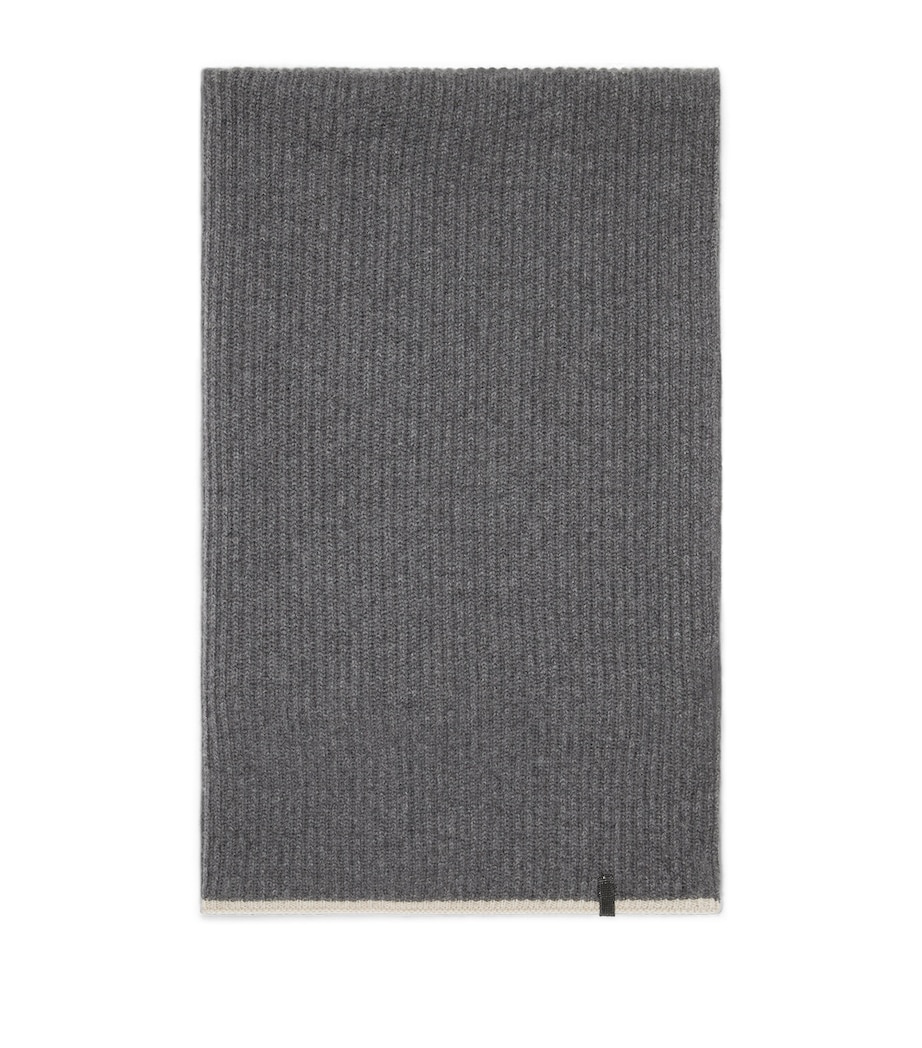 Cashmere English Rib Monili Scarf CGF16 Image 1