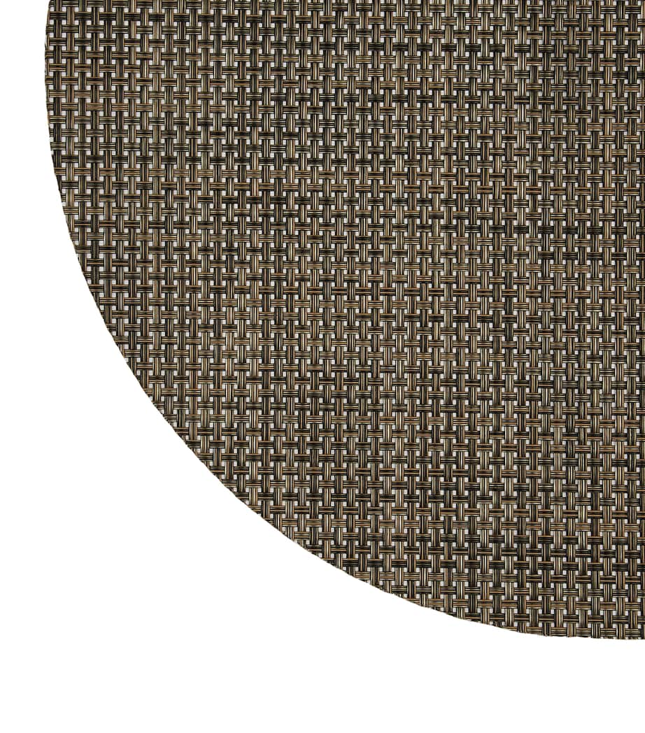 Basketweave Round Placemat BEIGE Image 2