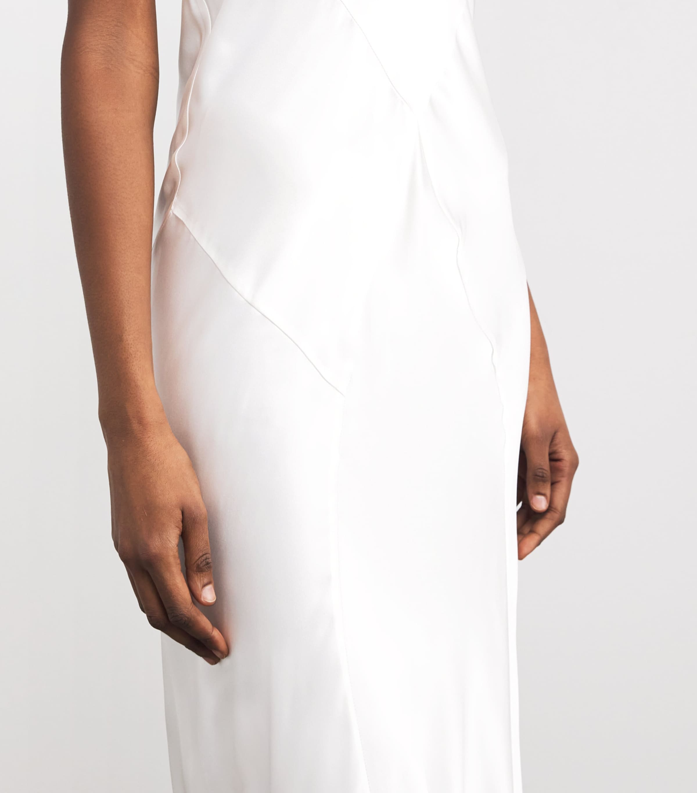 Silk Paloma Slip Maxi Dress IVORY Image 4