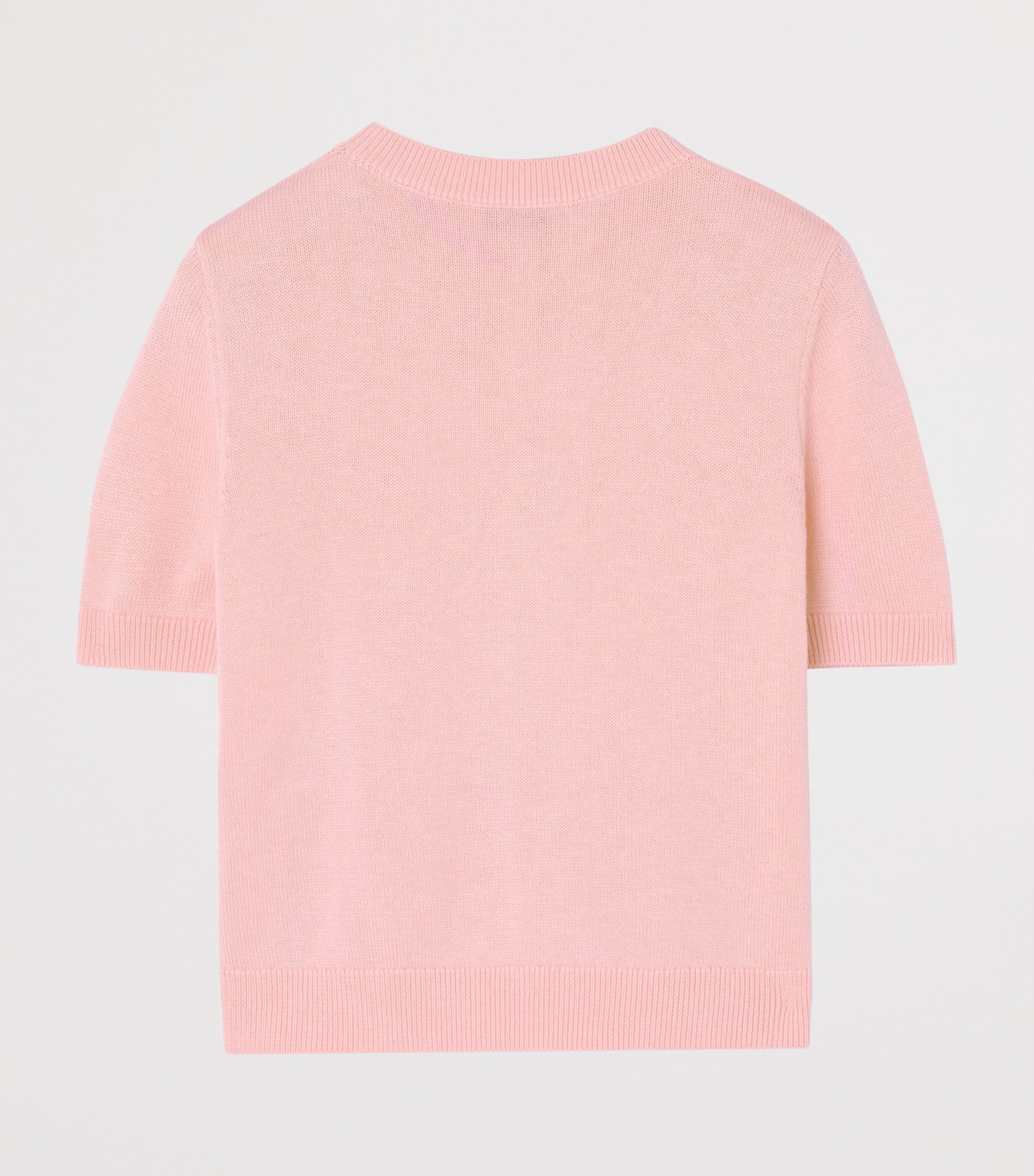 Burberry Kids Cotton-Wool EKD Top (4-12 Years) Peony Pink Image 2