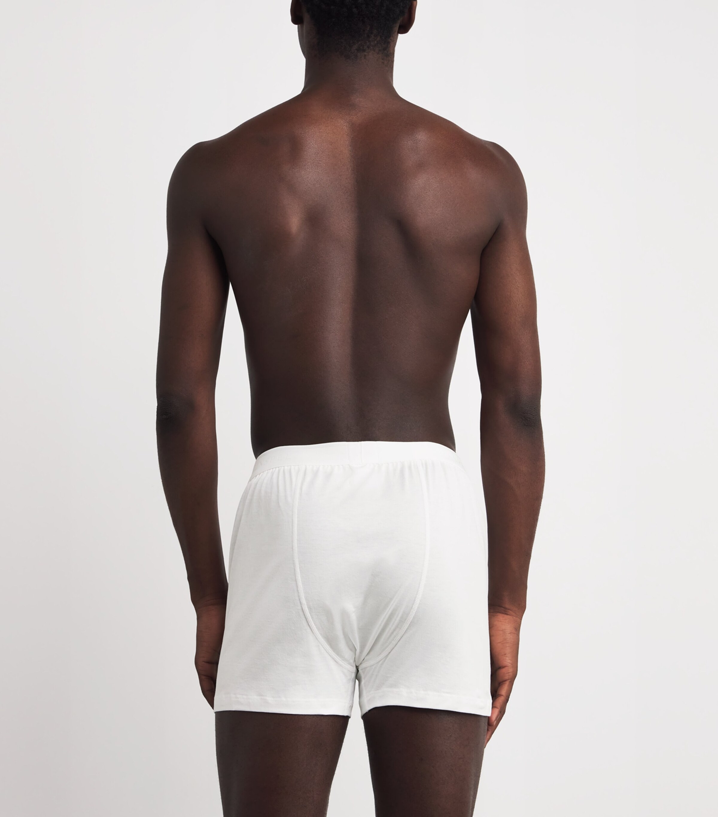 Superfine Cotton Boxer Shorts WHAA - WHITE Image 3