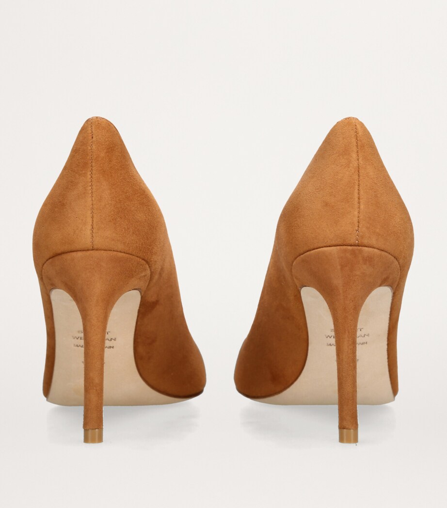 Suede Stuart Power Pumps 85 TAN Image 2