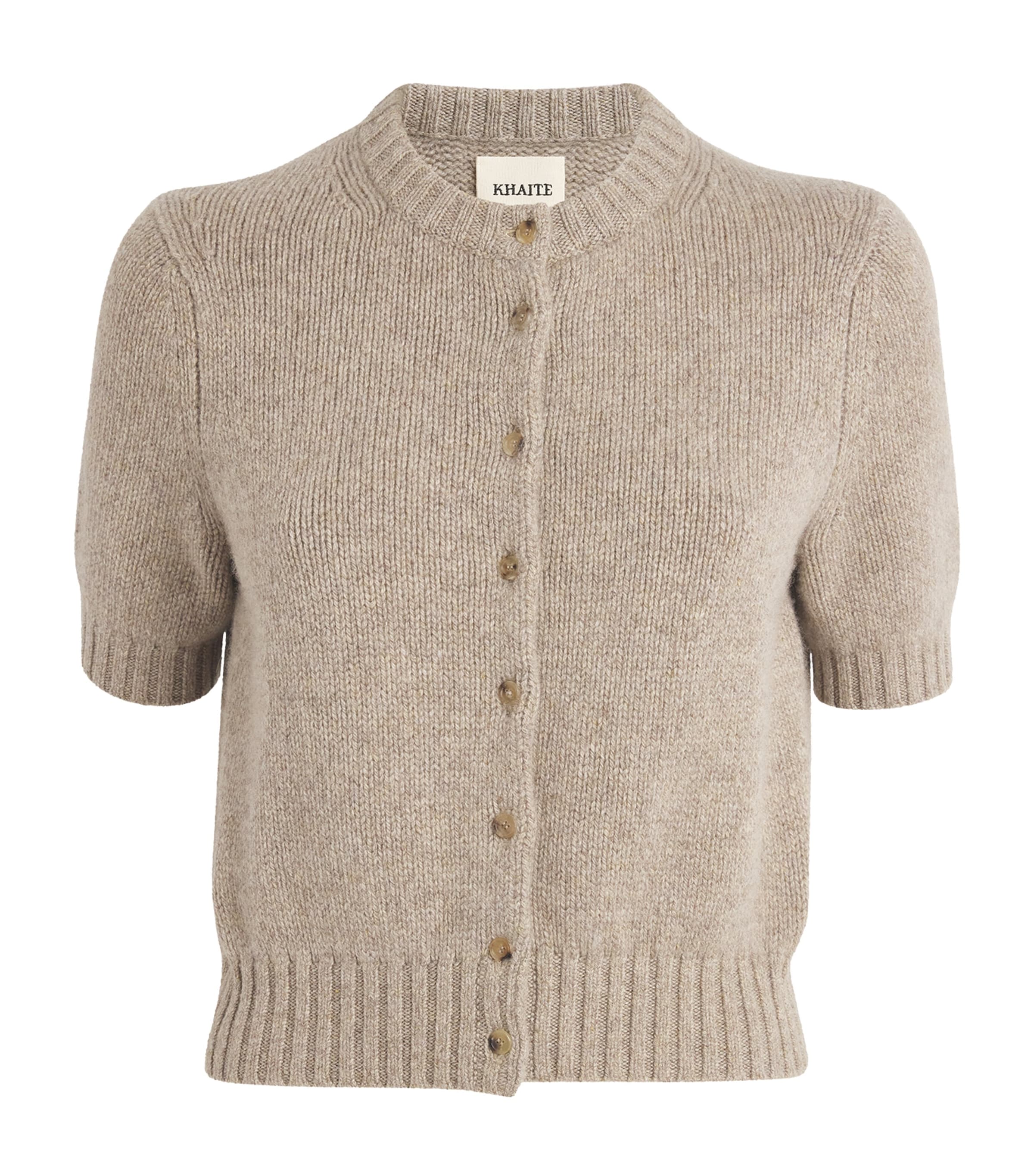 Khaite Nora Cashmere Cardigan In Beige