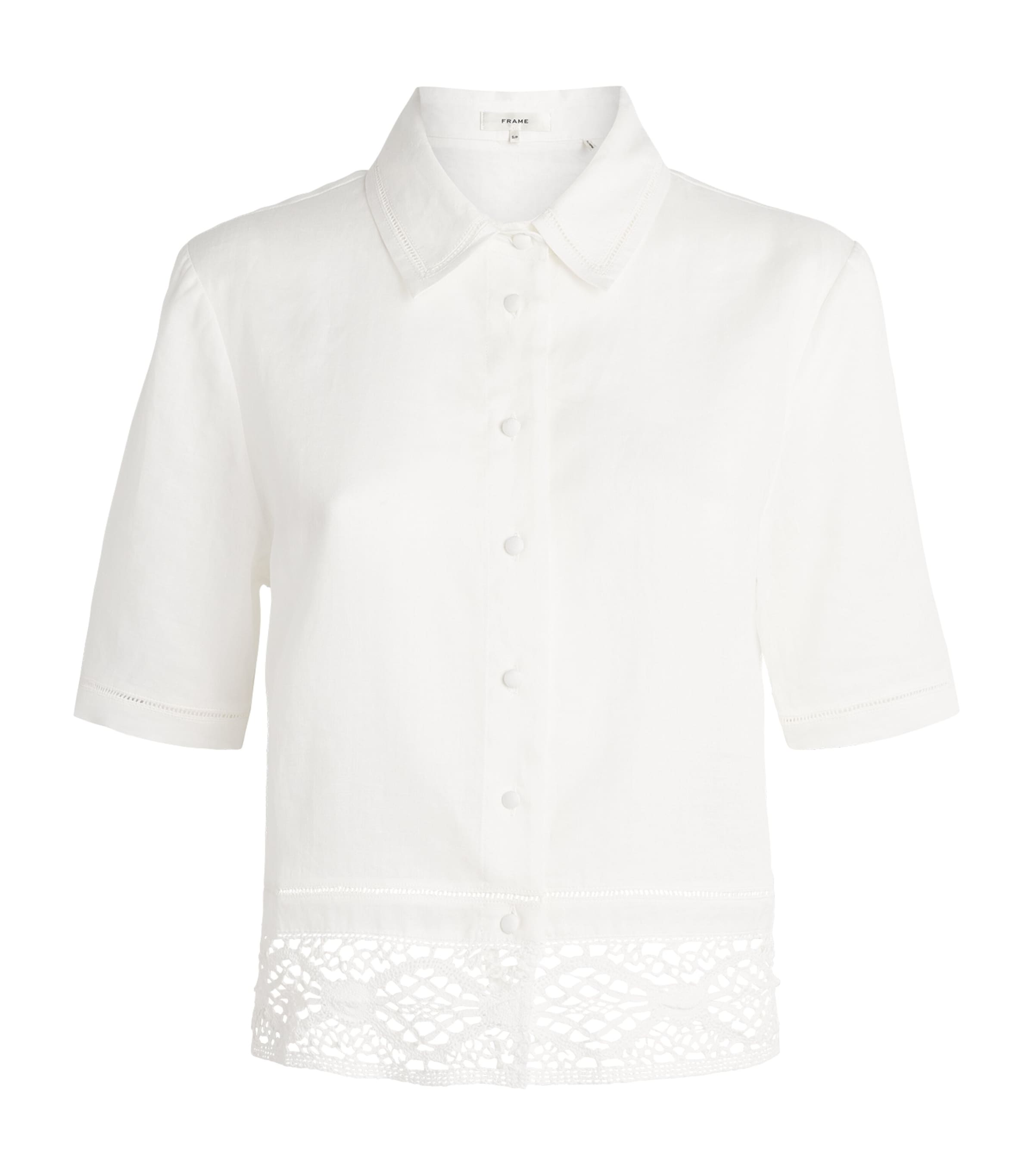 FRAME Womens The Heirloom Shirt White Image 1