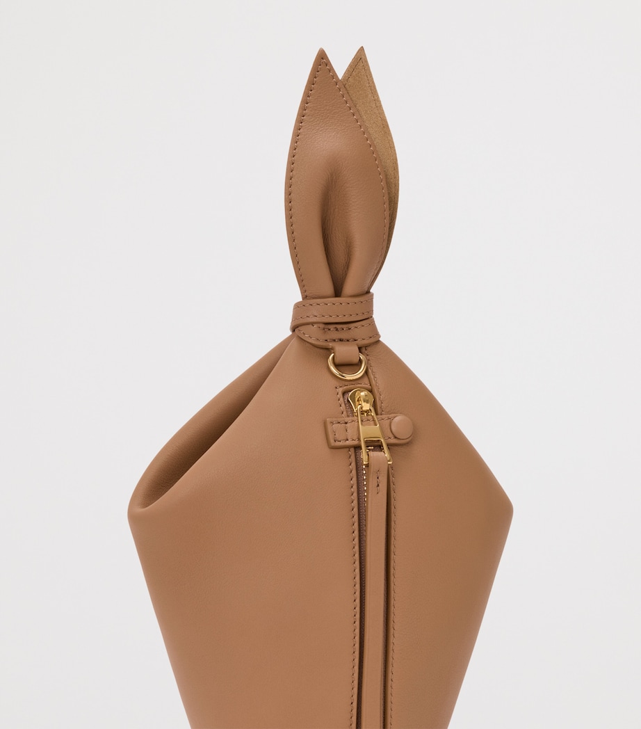 LOEWE Leather Scarf Backpack Mocha Image 6