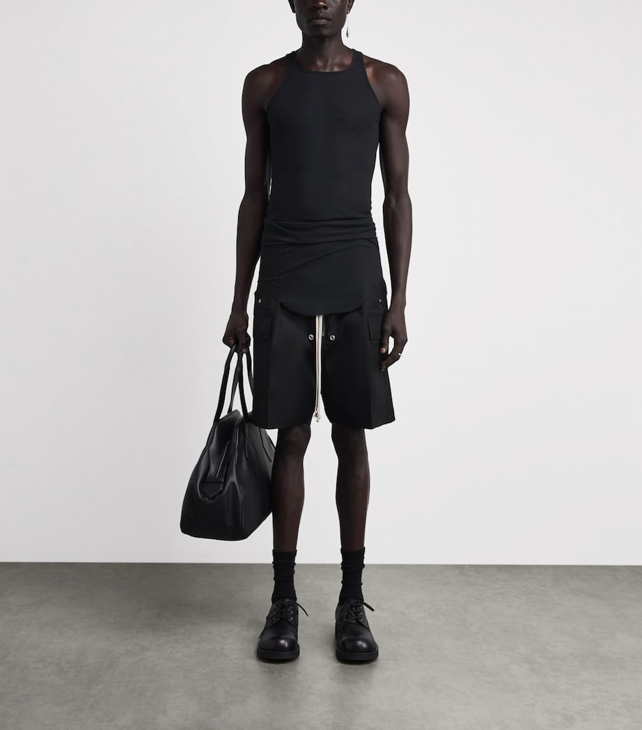 Rick Owens Mens Basic Ribbed Tank Top Black Image 2