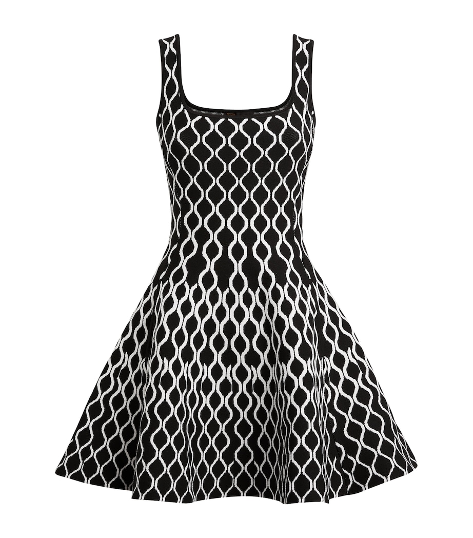 Knitted Mini Dress BLACK / WHITE Image 1
