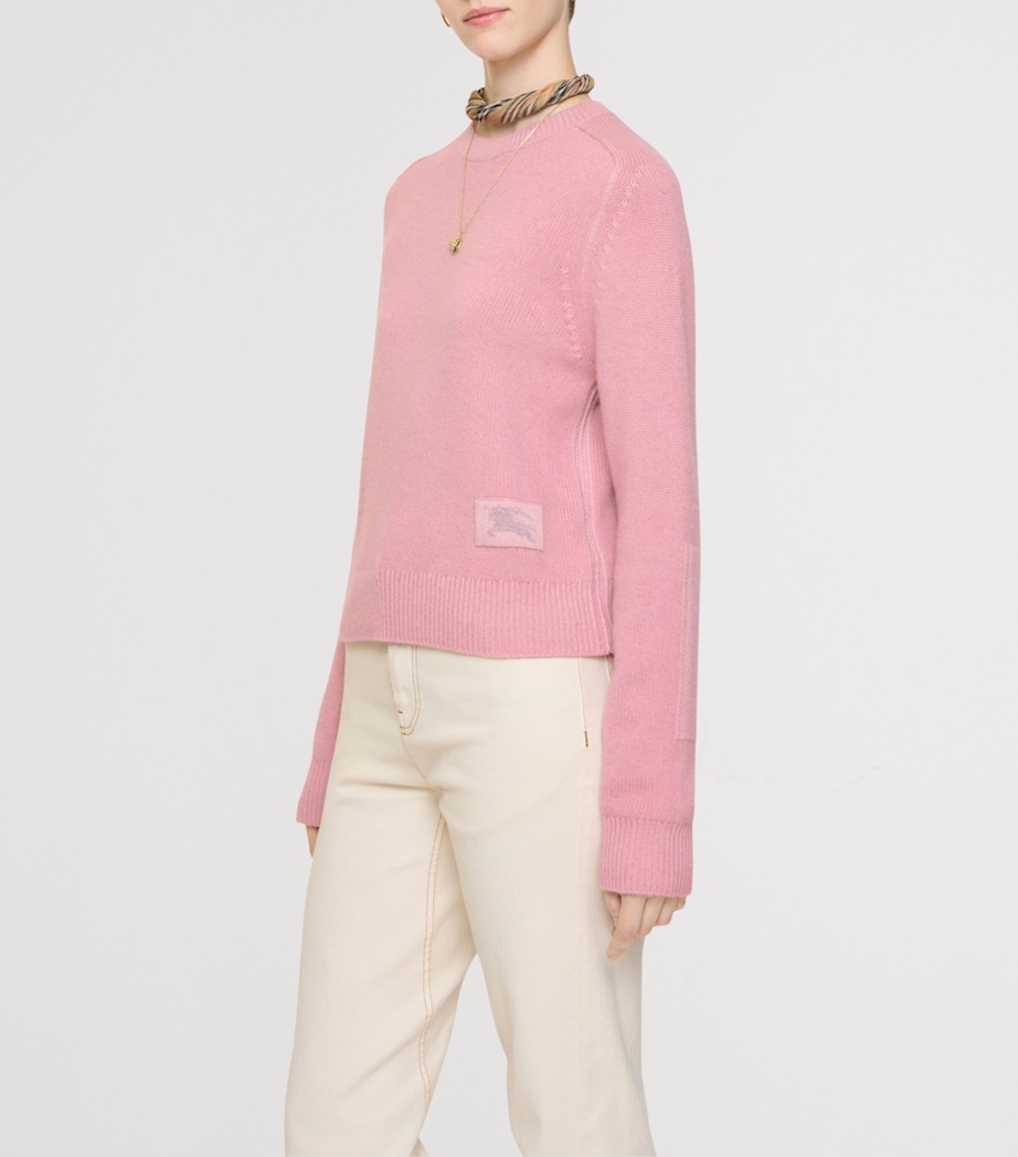 Cashmere EKD Patch Sweater BEGONIA PINK Image 2
