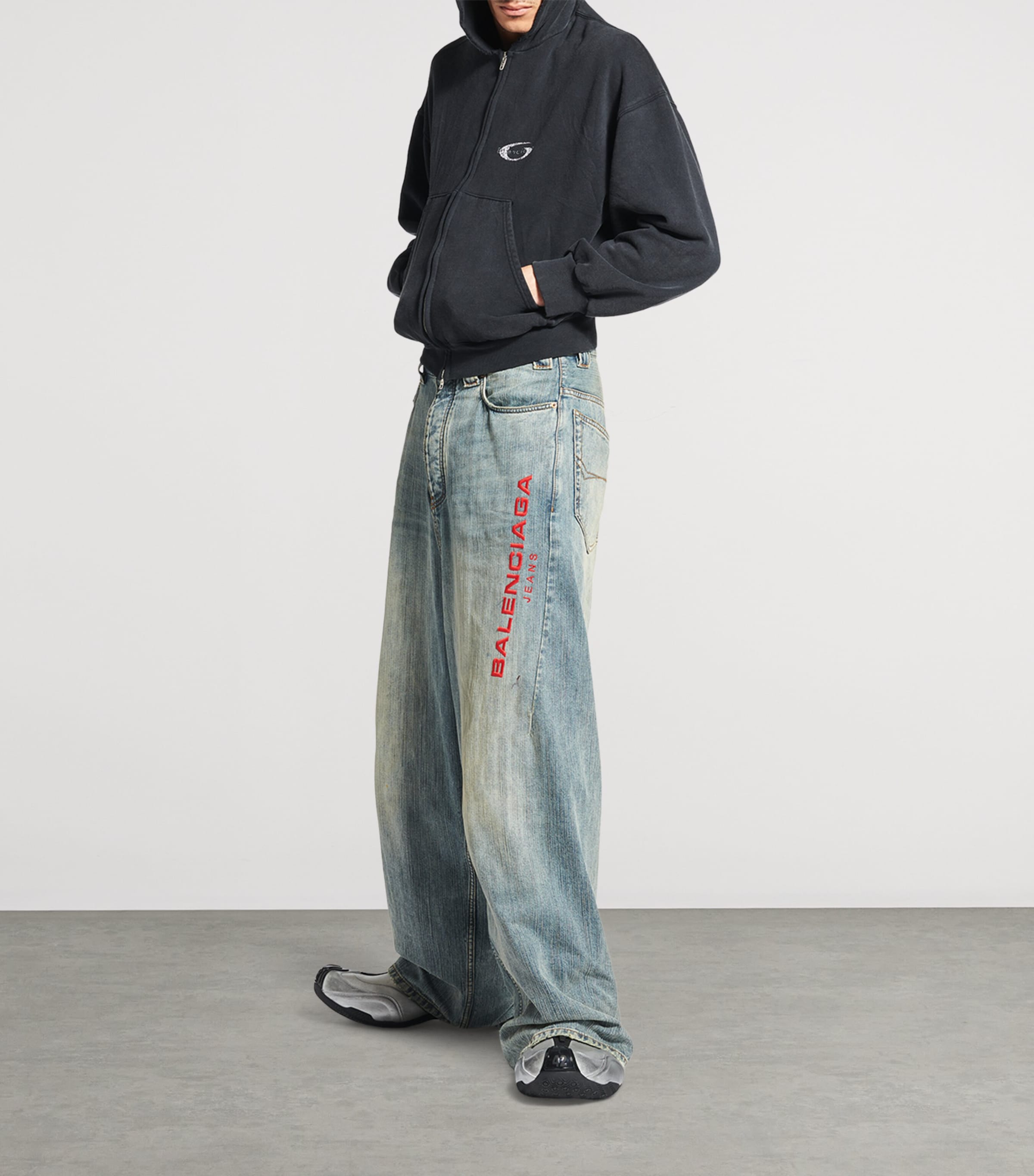 Logo-Embroidered Wide-Leg Jeans 5760 Image 4