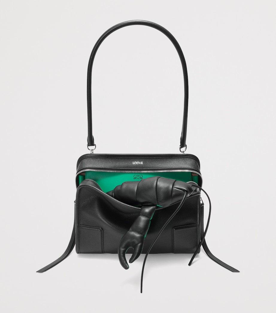 LOEWE x Cosima Von Bonin Medium Leather Amazona 180 Top-Handle Bag Black/green Image 3