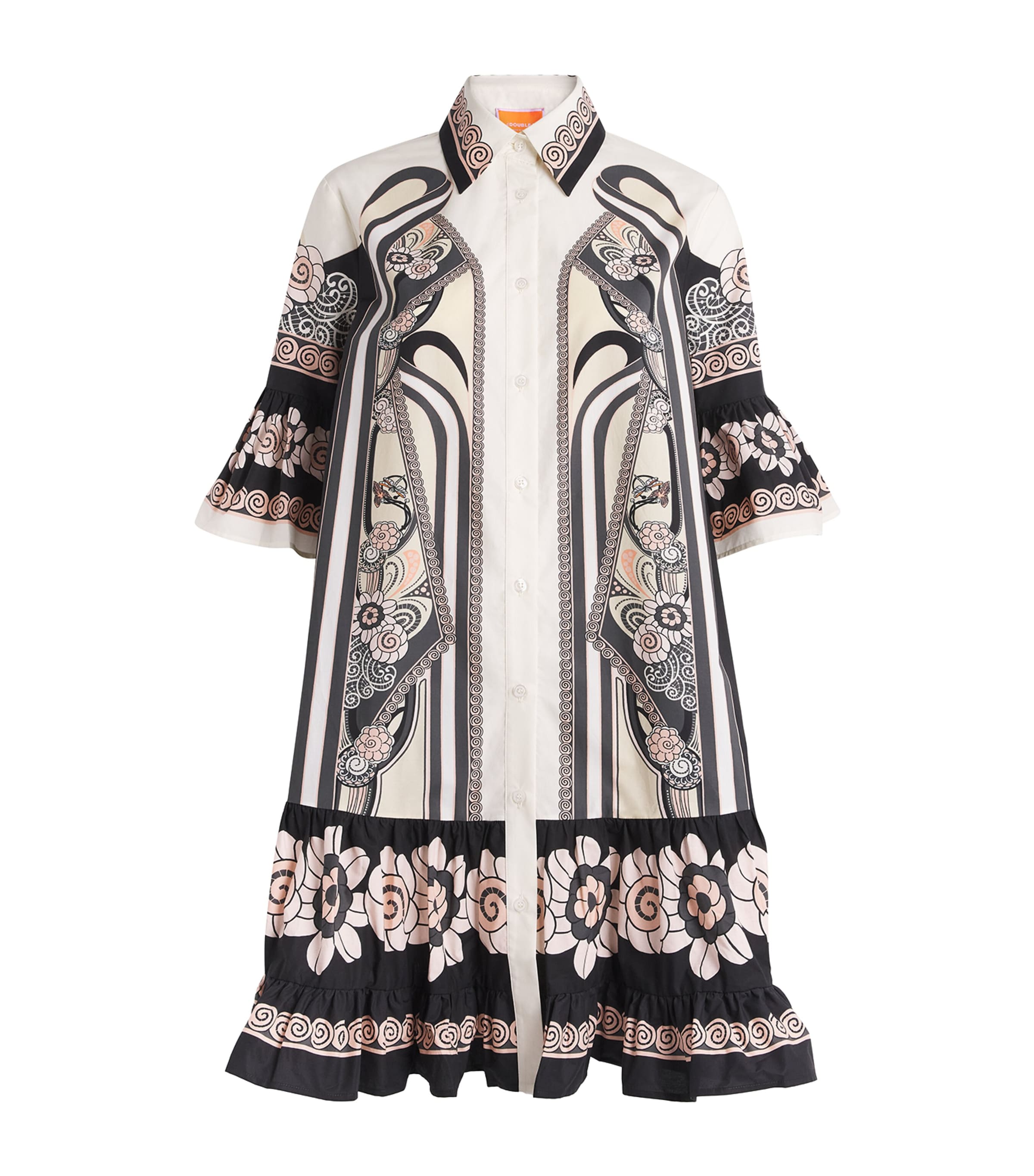 La Doublej Womens Ambrosia Print Choux Mini Dress Placée Image 1