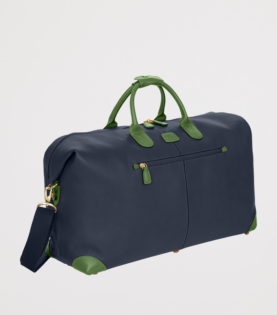 Bric's Leather Bellagio Holdall Blue Green Image 2