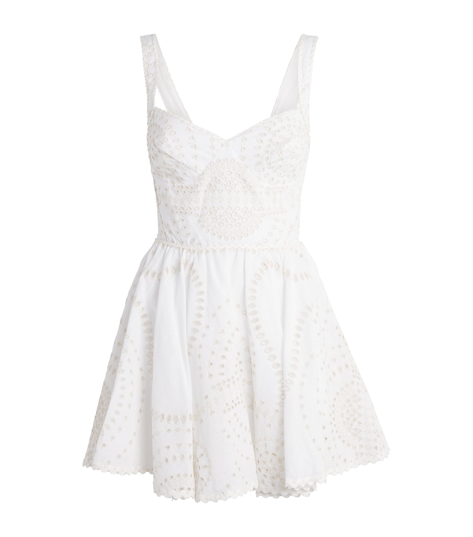 Charo Ruiz Ibiza Womens Broderie Anglaise Birdie Mini Dress Ivory Nel�m Image 1