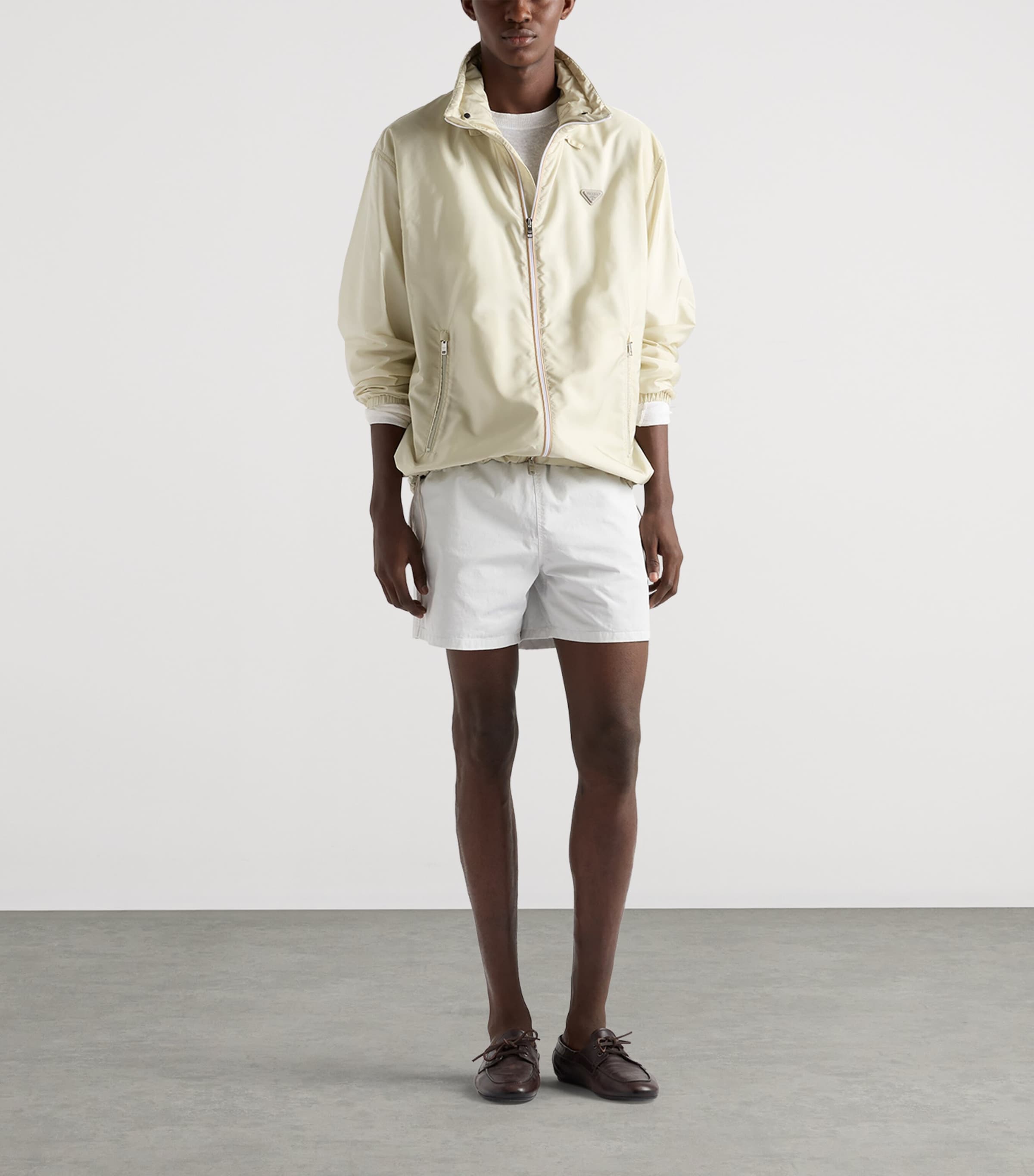 Prada Mens Re-Nylon Jacket Neutral Image 2