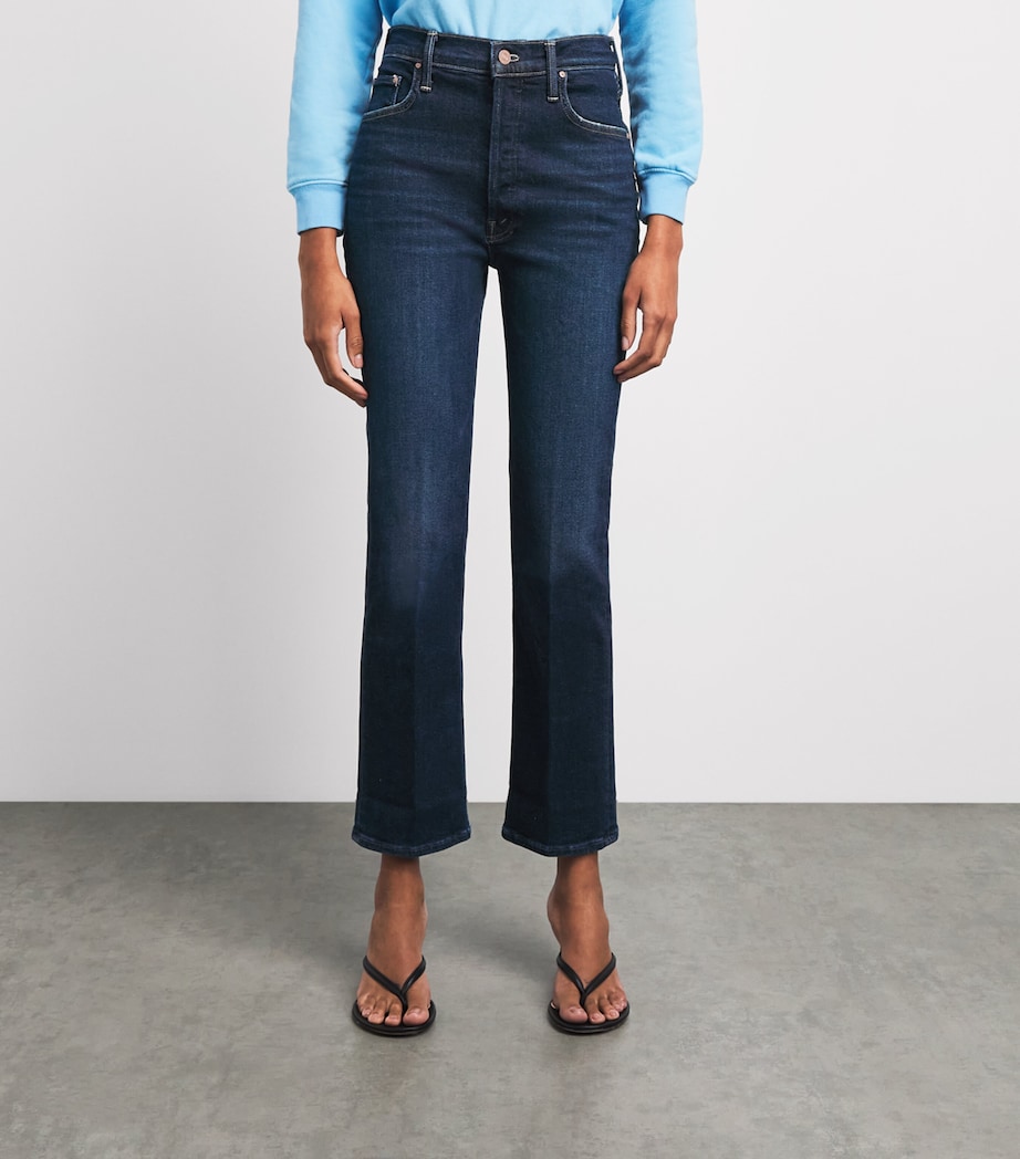 MOTHER Womens The Tripper Flood Flared Jeans Hard Stop Honey Image 4