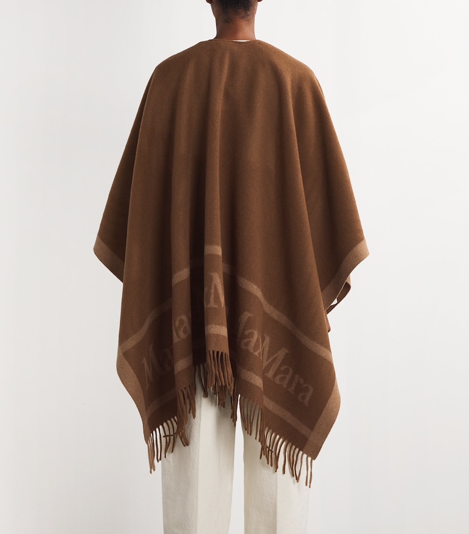 Wool Hilde Wrap Poncho TOBACCO Image 4