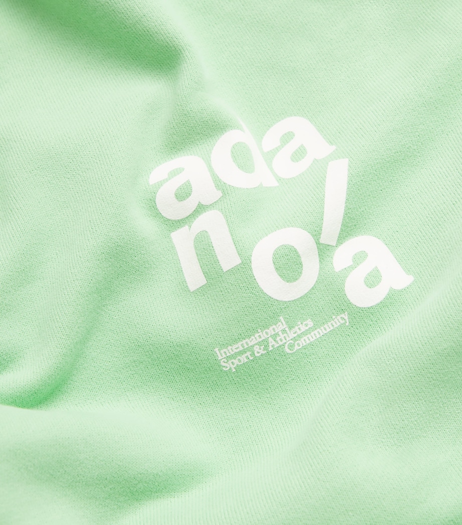 Cotton Logo Sweatshirt LIME GRN/MRSHML WHT Image 5