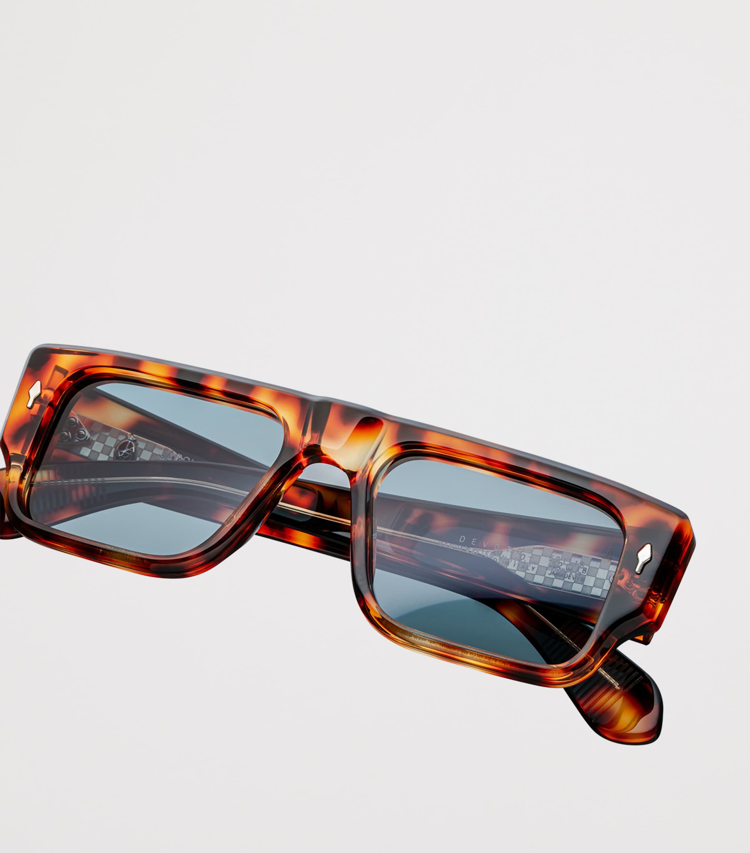 Jacques Marie Mage Tortoiseshell Devoto Rectangle Sunglasses Leopard Image 3