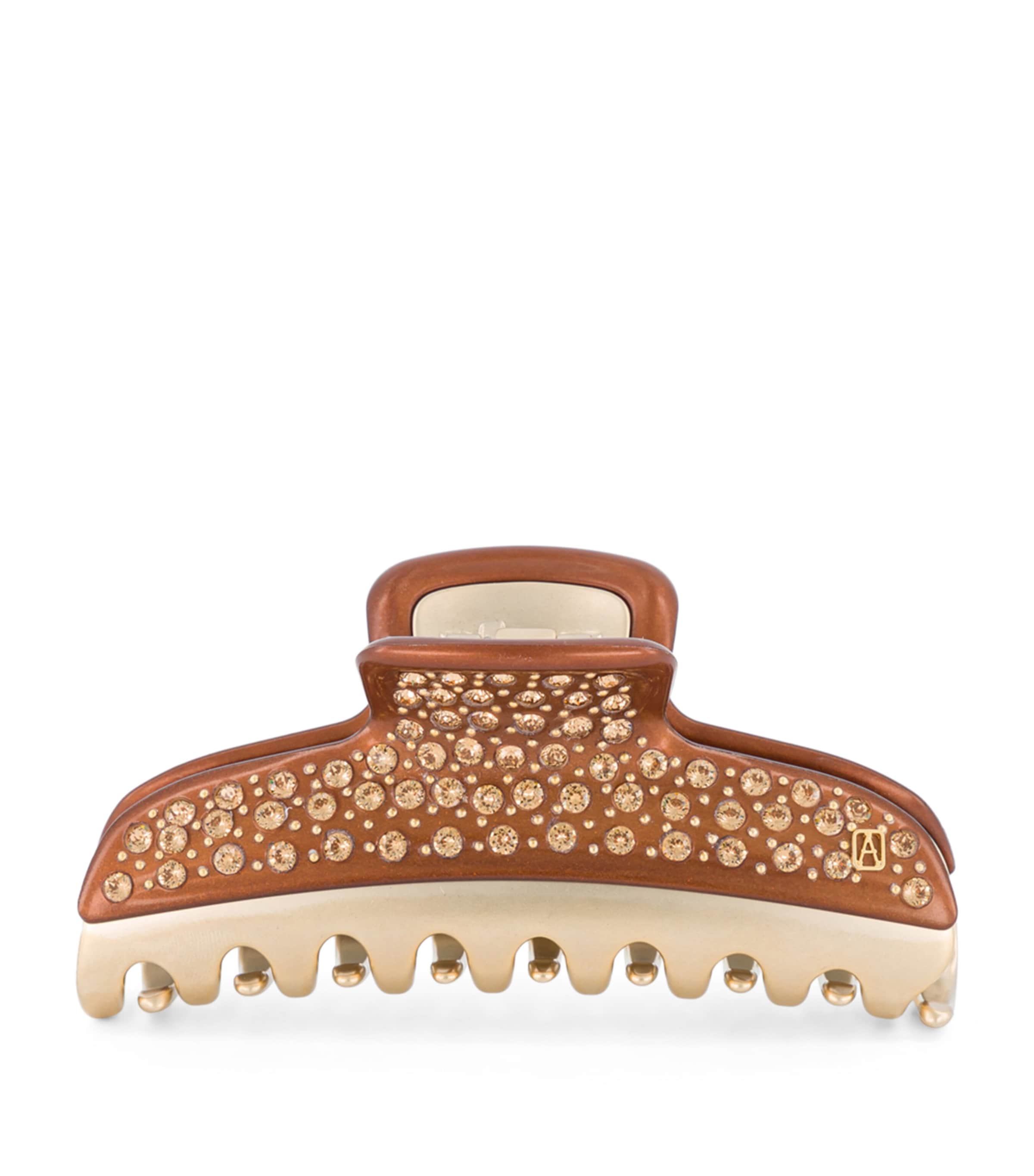 Alexandre de Paris Gold-Plated Claw Hair Clip Pail Brun/or Image 1