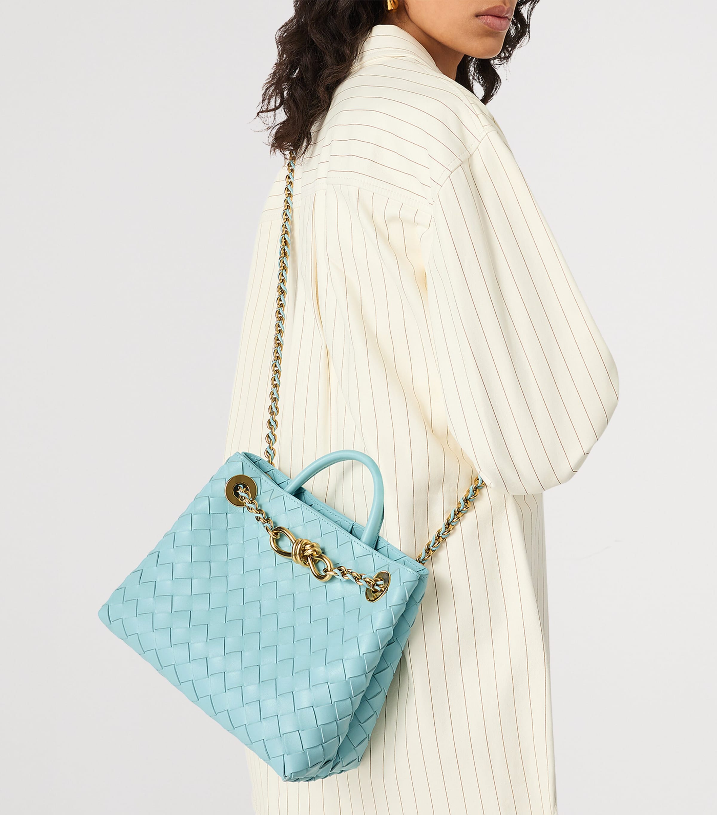 Bottega Veneta エレガント Andiamo スモール ハンドバッグ BOTTEGA VENETA Andiamo イントレチャートレザー スモール