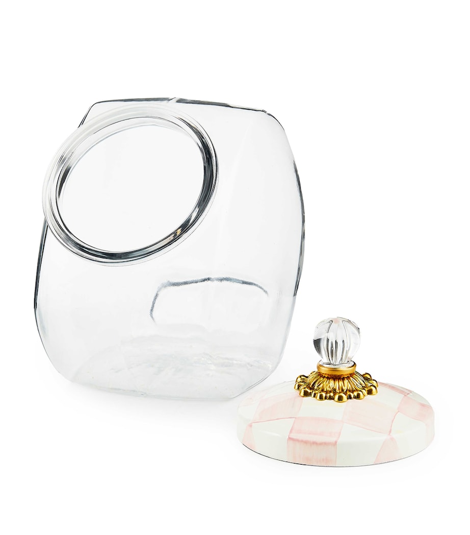 Rosy Check Cookie Jar PINK Image 3