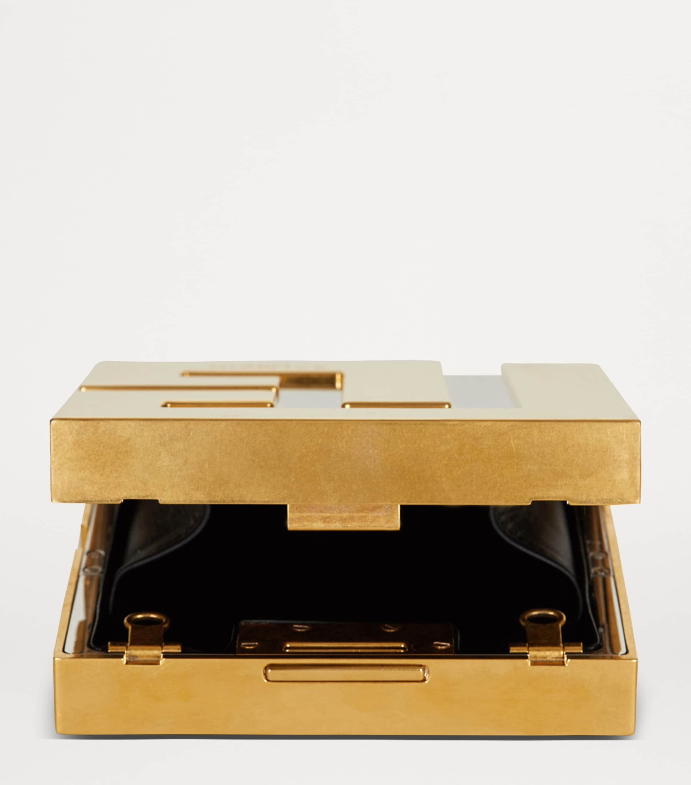 Metal Monogram Clutch Bag IAB OR/ARGENT Image 5