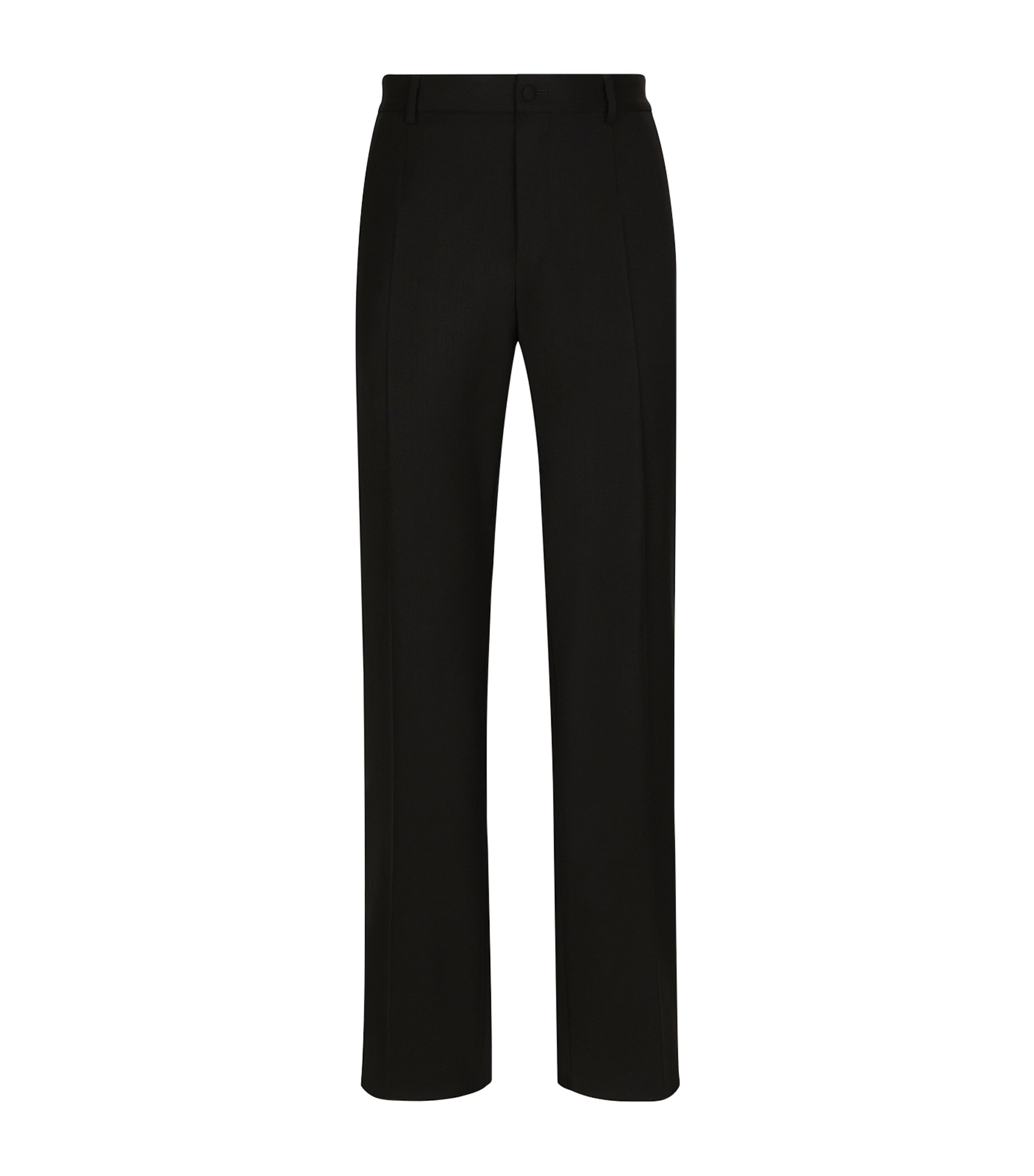 DOLCE & GABBANA VIRGIN WOOL WIDE-LEG TROUSERS 