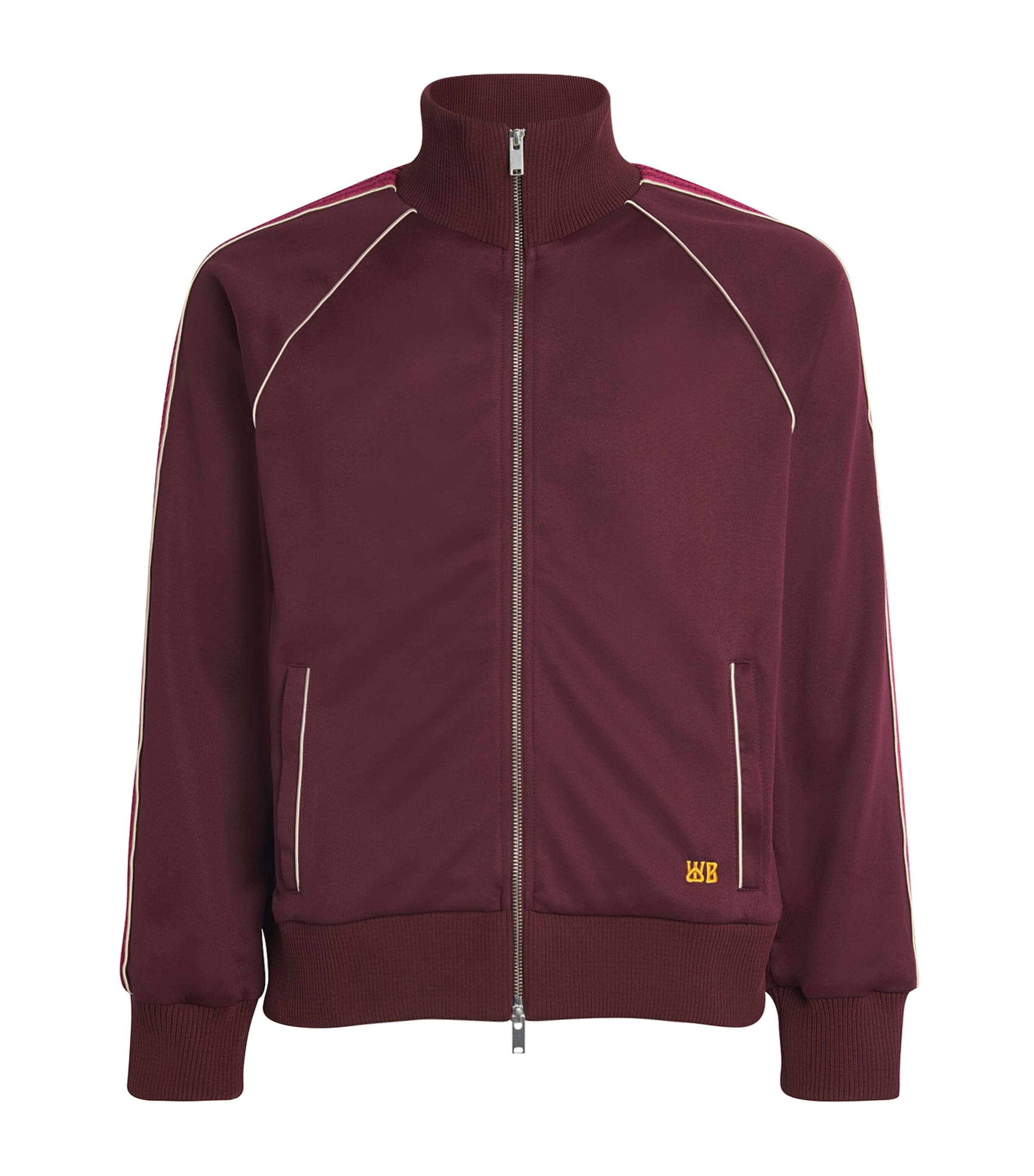 Wales Bonner Knit-trim Essence Track Jacket In Red