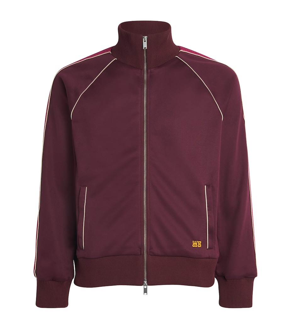 Knit-Trim Essence Track Jacket BURGUNDY Image 1
