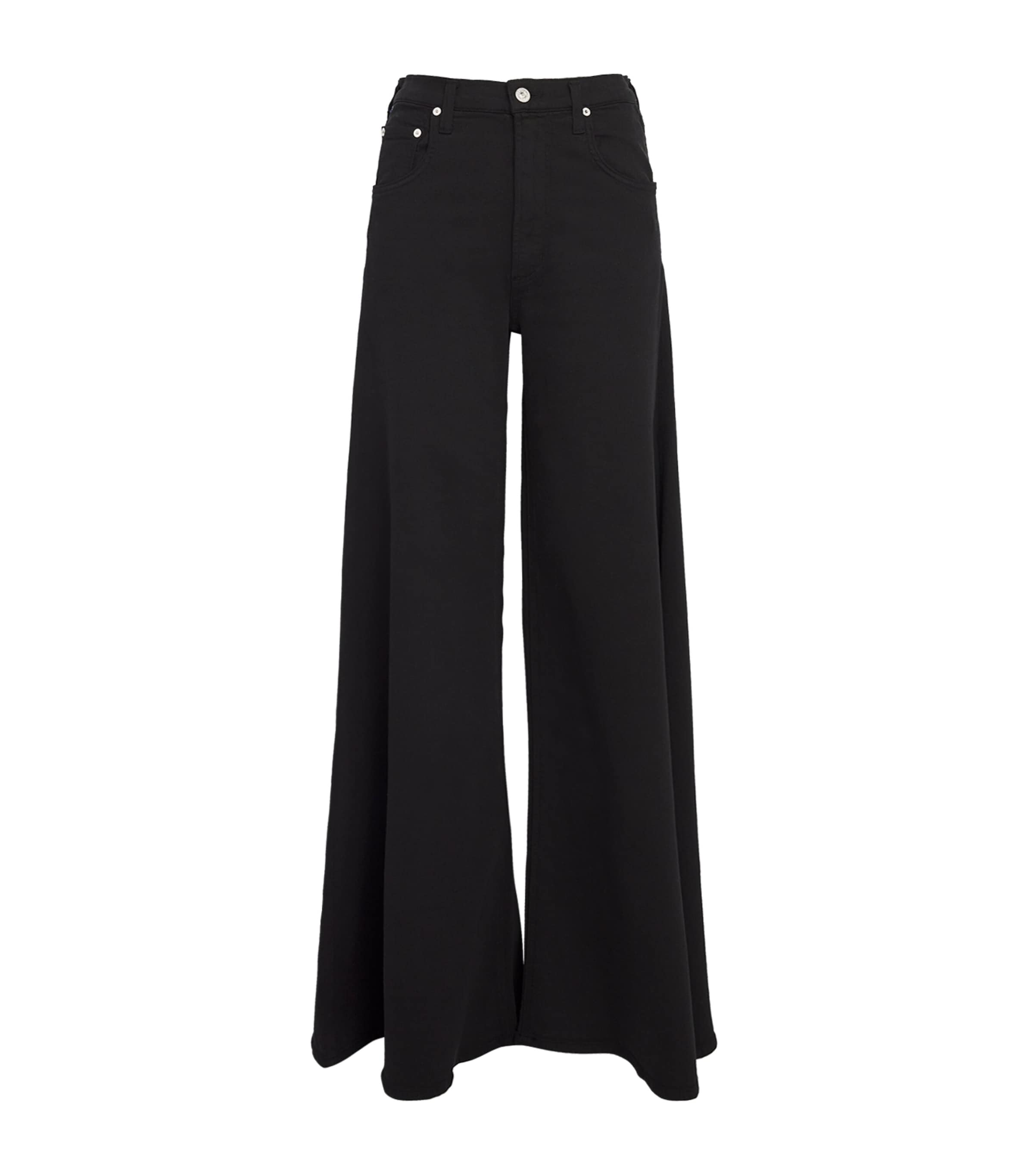 Citizens Of Humanity Amari Stretch High-rise Ultra Wide-leg Jeans In Black